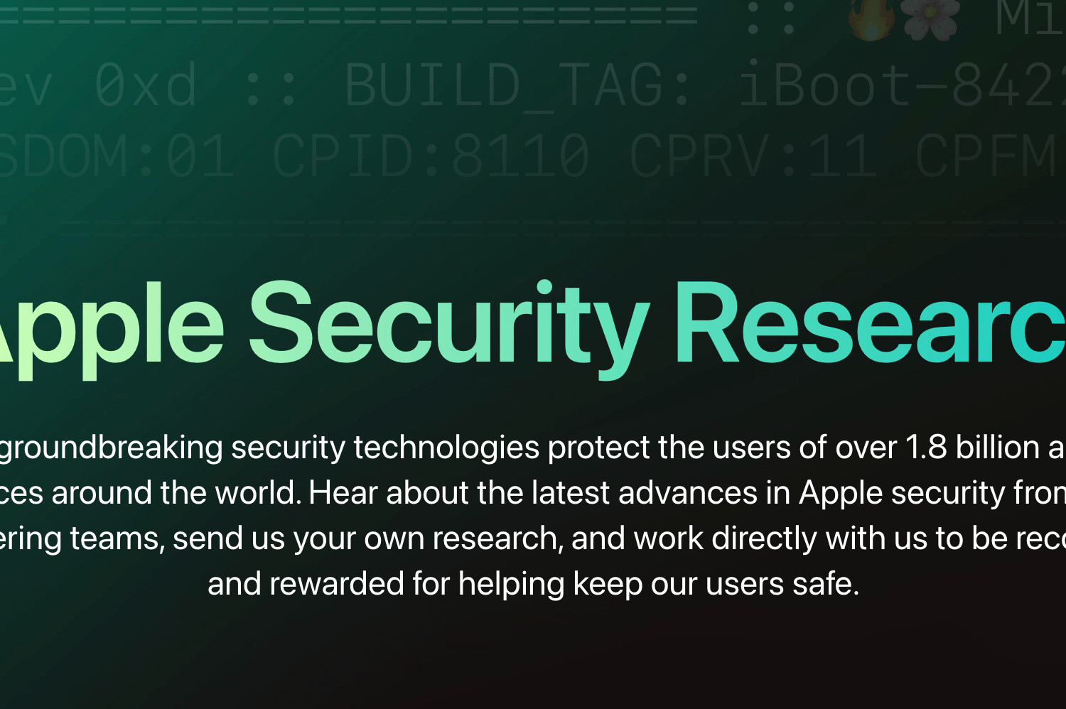 Apple Security Research website for 2022.