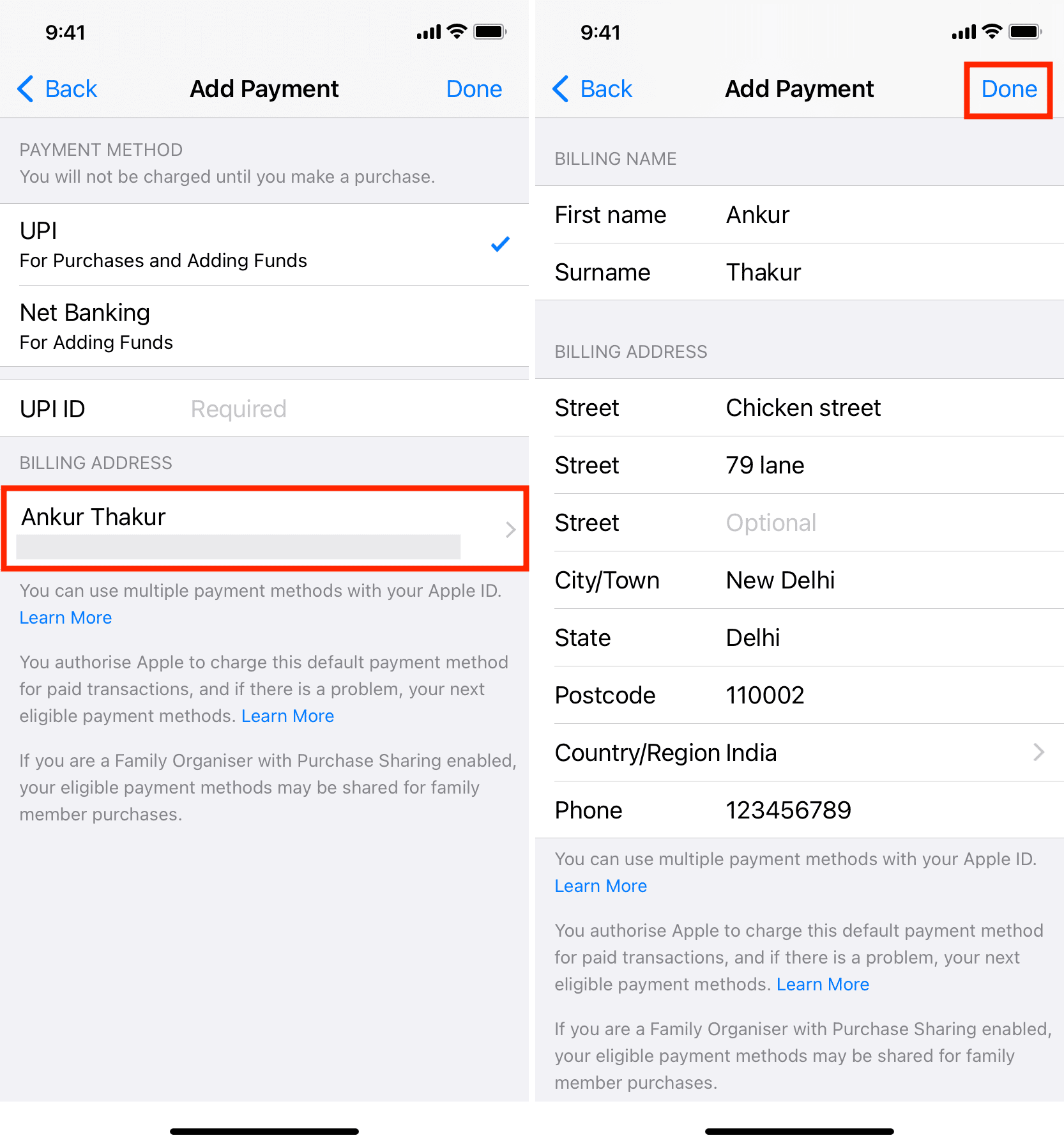 Change your Apple ID billing address on iPhone