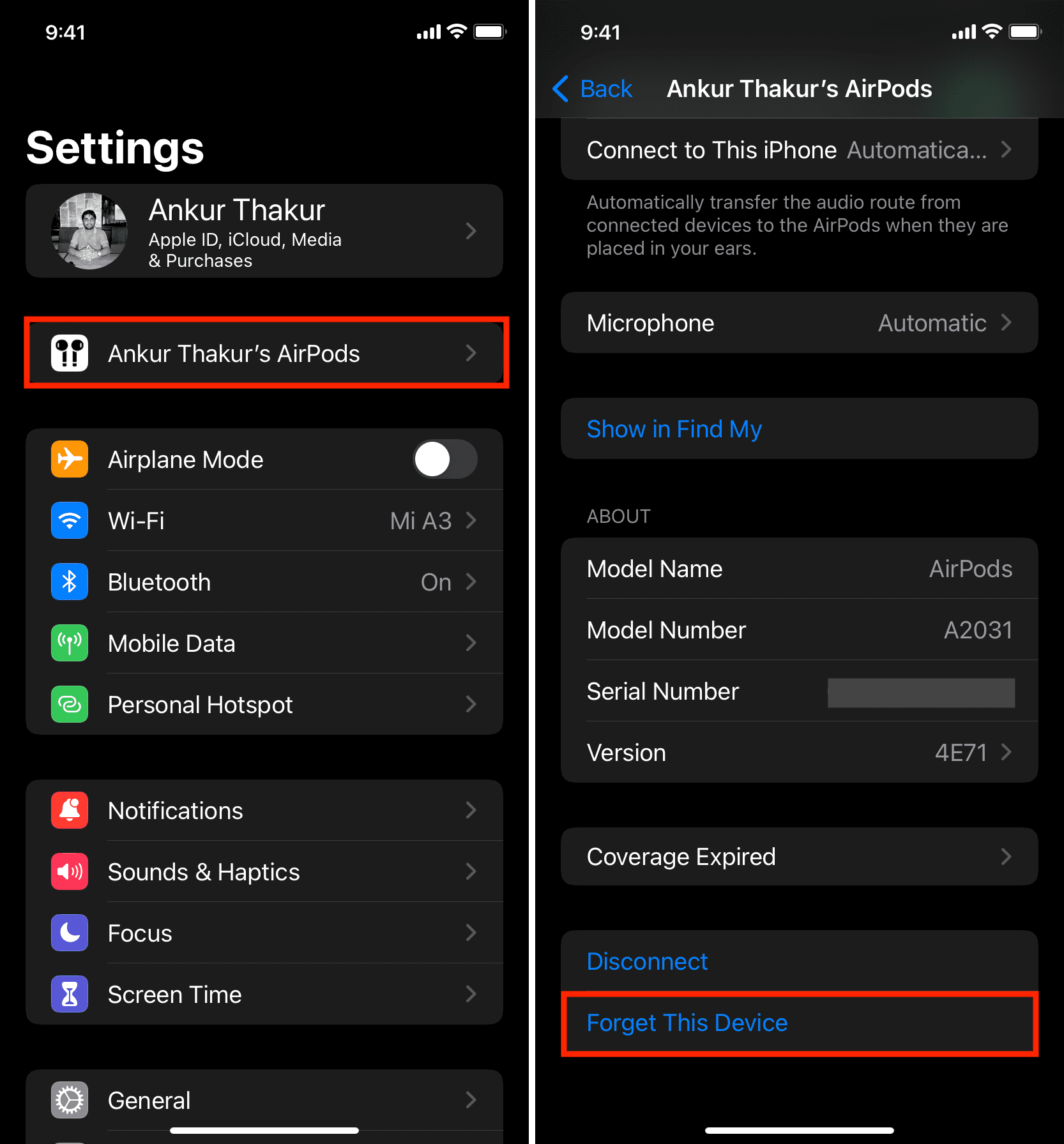 Forget AirPods from iPhone Settings app