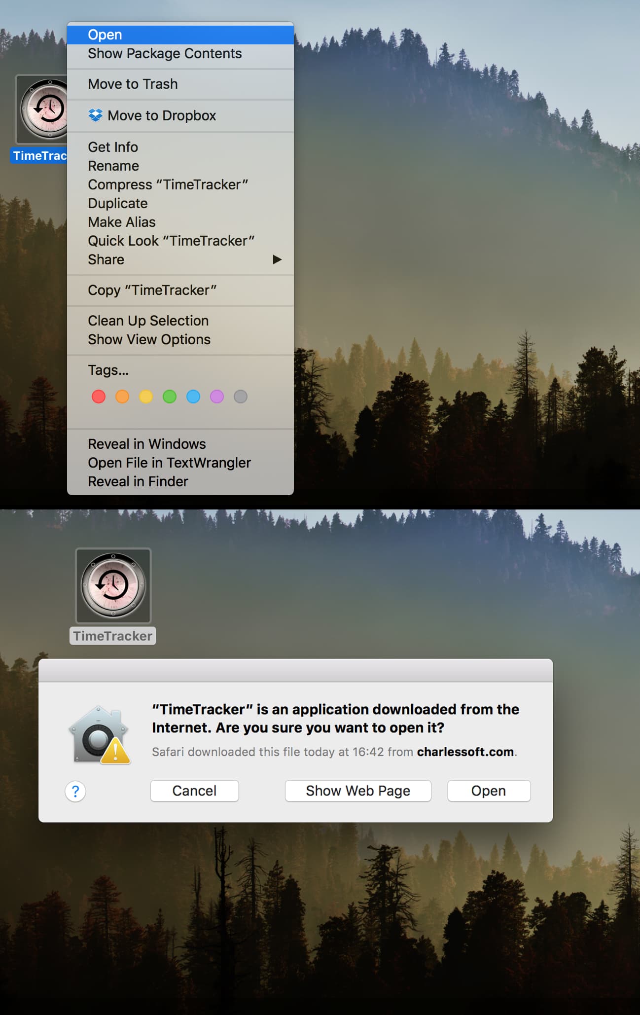 Gatekeeper open right click on Mac