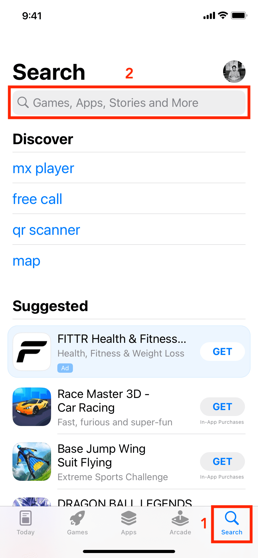 Find an app by name in the iOS App Store