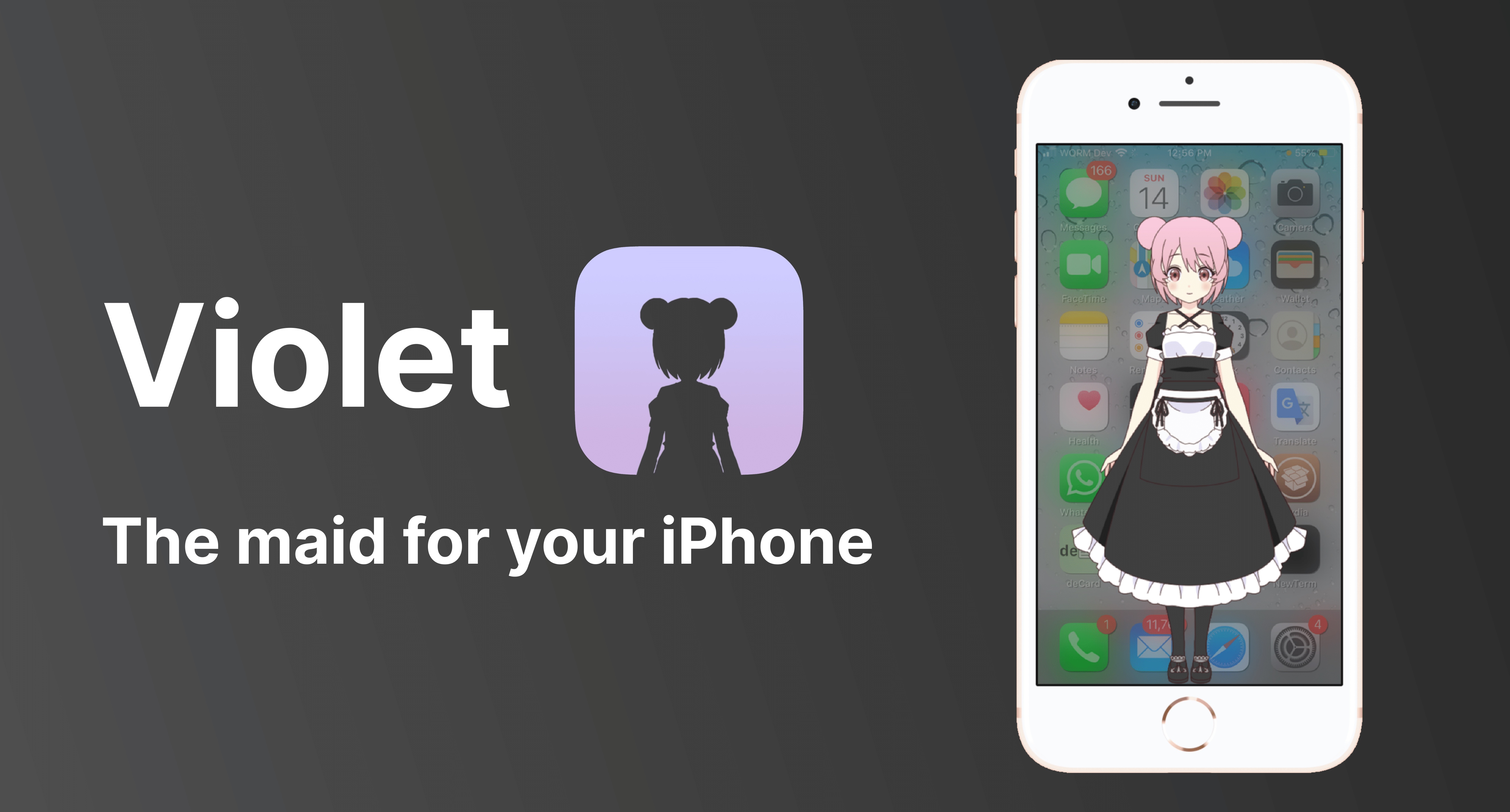Violet the maid for your iPhone.