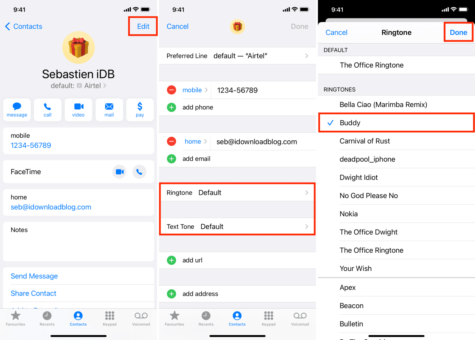 How to set special ringtones and vibrations for iPhone contacts