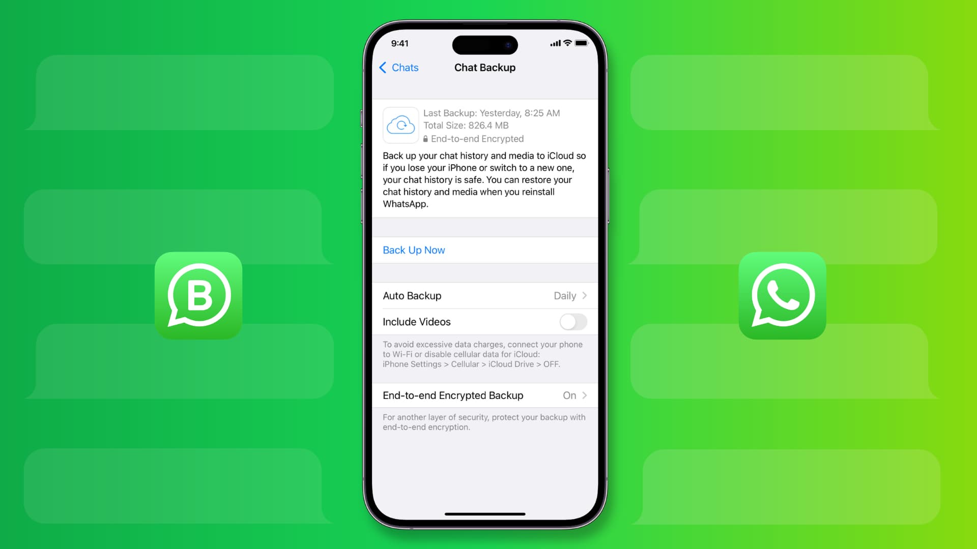 Back up WhatsApp on iPhone and restore it