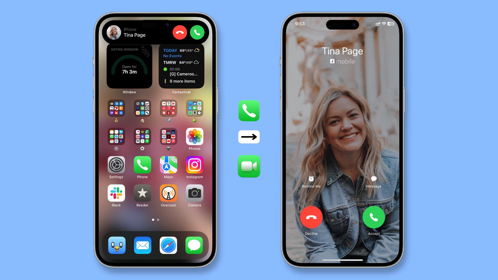 How to show the full screen call interface on your iPhone