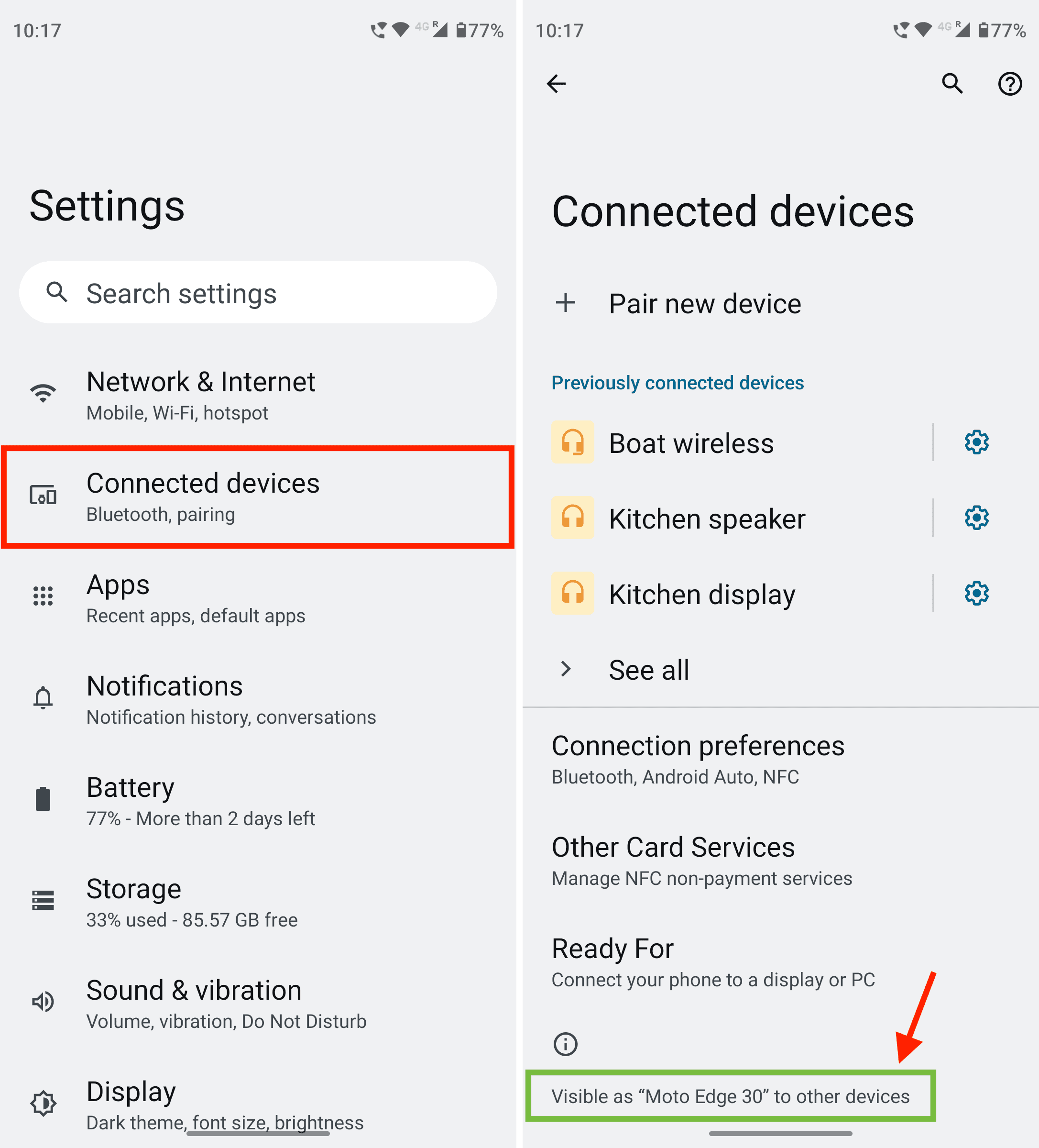Connected devices to access Bluetooth on Android