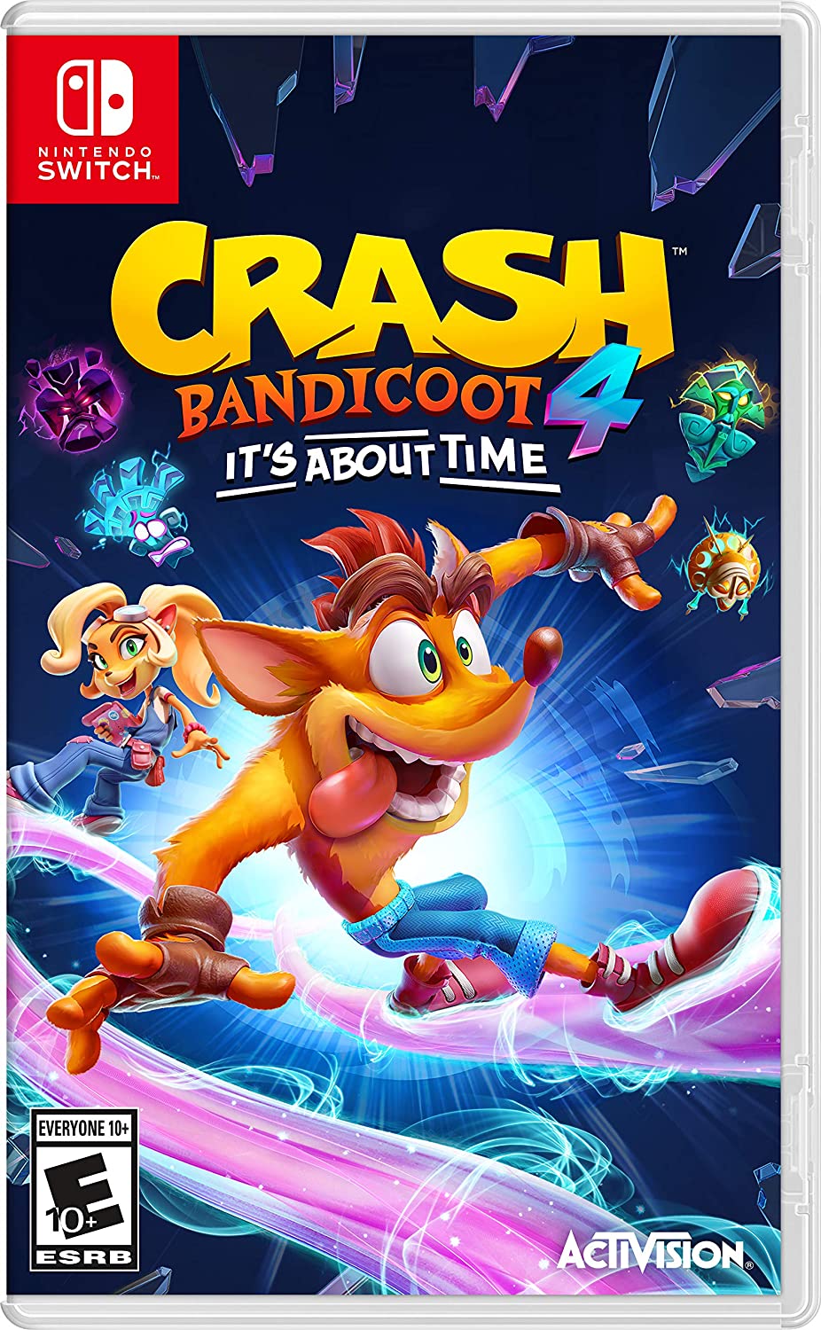 Crash Bandicoot 4: It's About Time game cover artwork.
