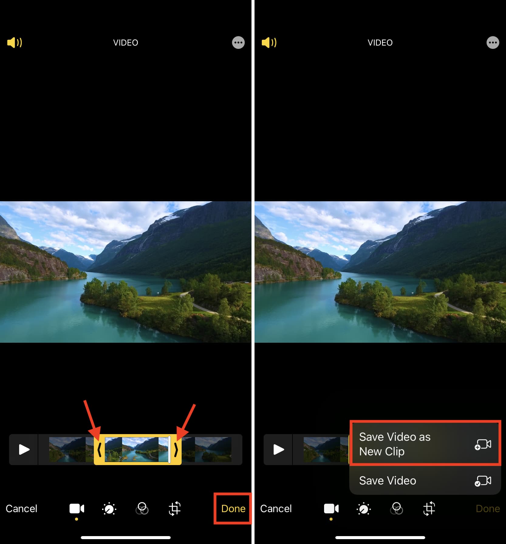 Crop videos and keep only their meaningful part to save space on iPhone