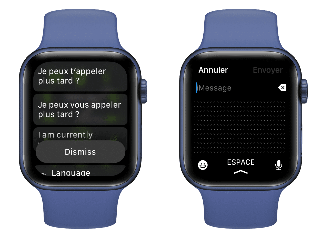 Language changed for a conversation on Apple Watch
