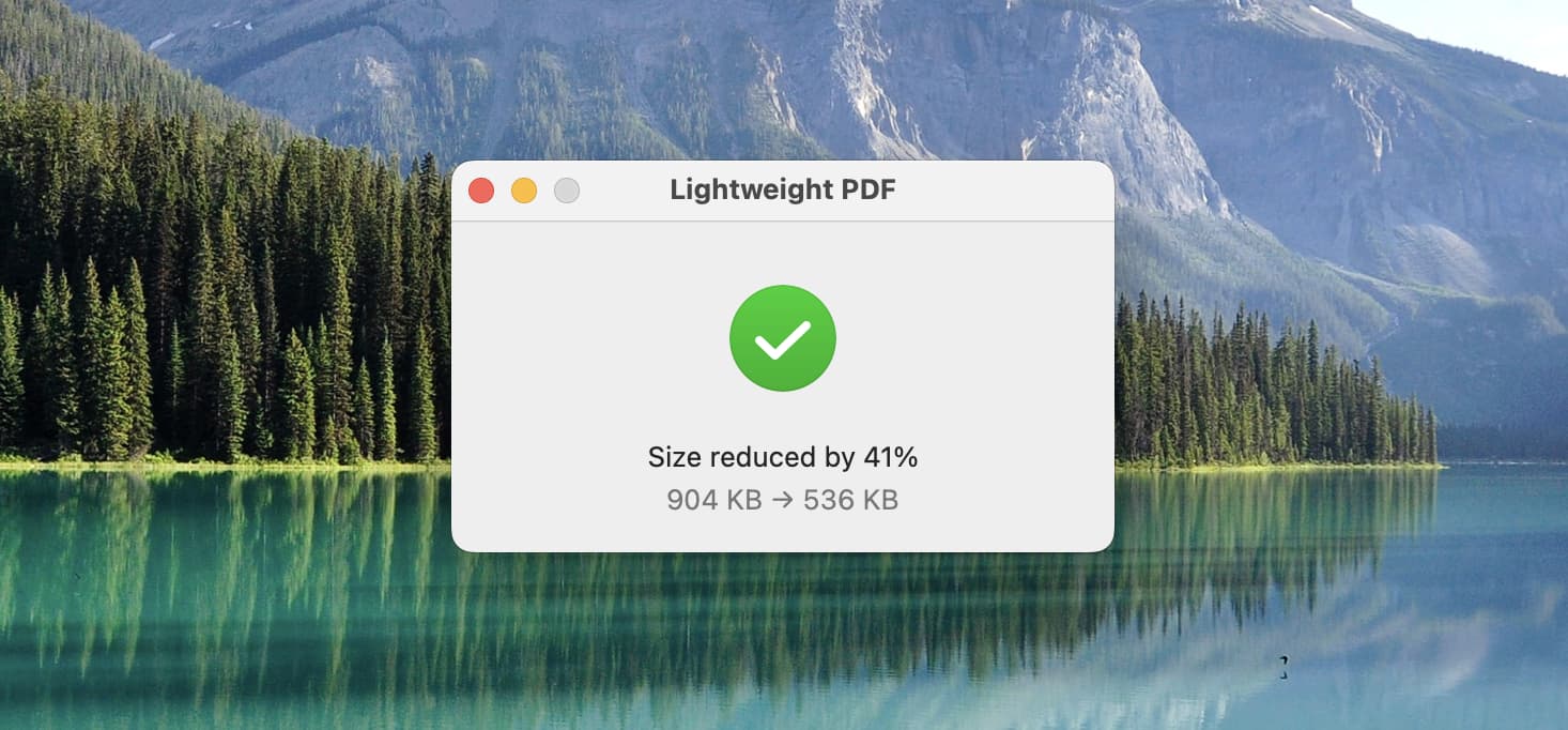 Lightweight PDF to reduce PDF file size on Mac