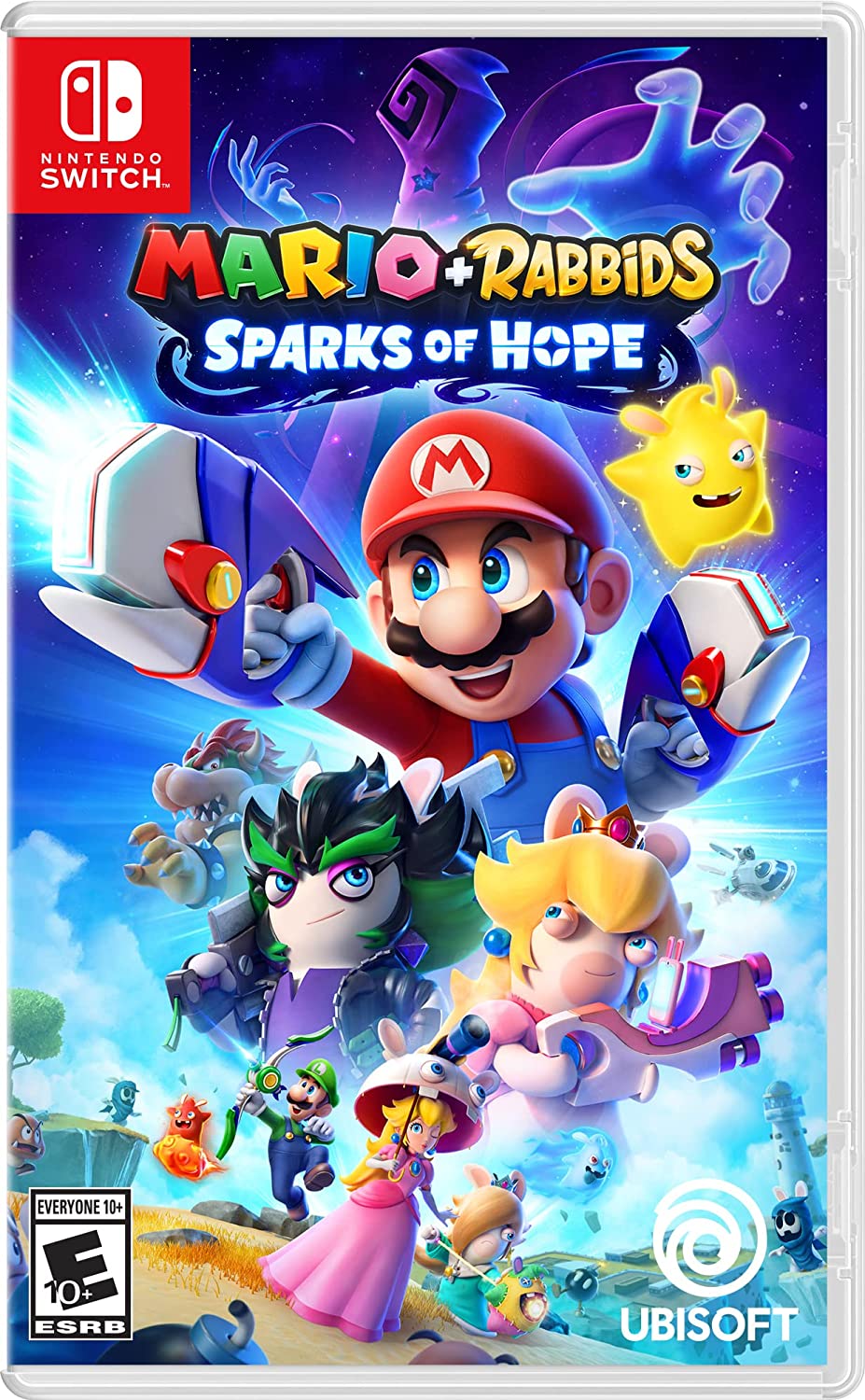 Mario and Rabbids Sparks of Hope cover artwork for Nintendo Switch.