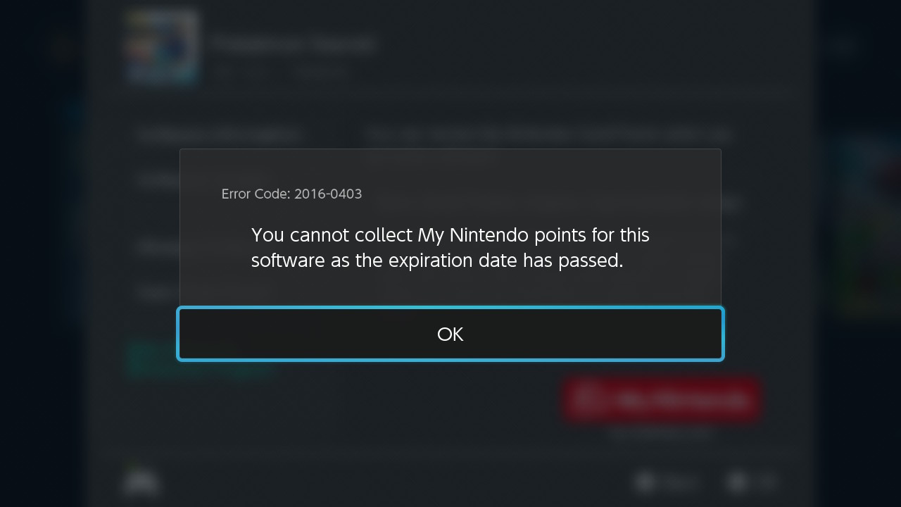 Nintendo Switch game not eligible for Gold Points redemption.