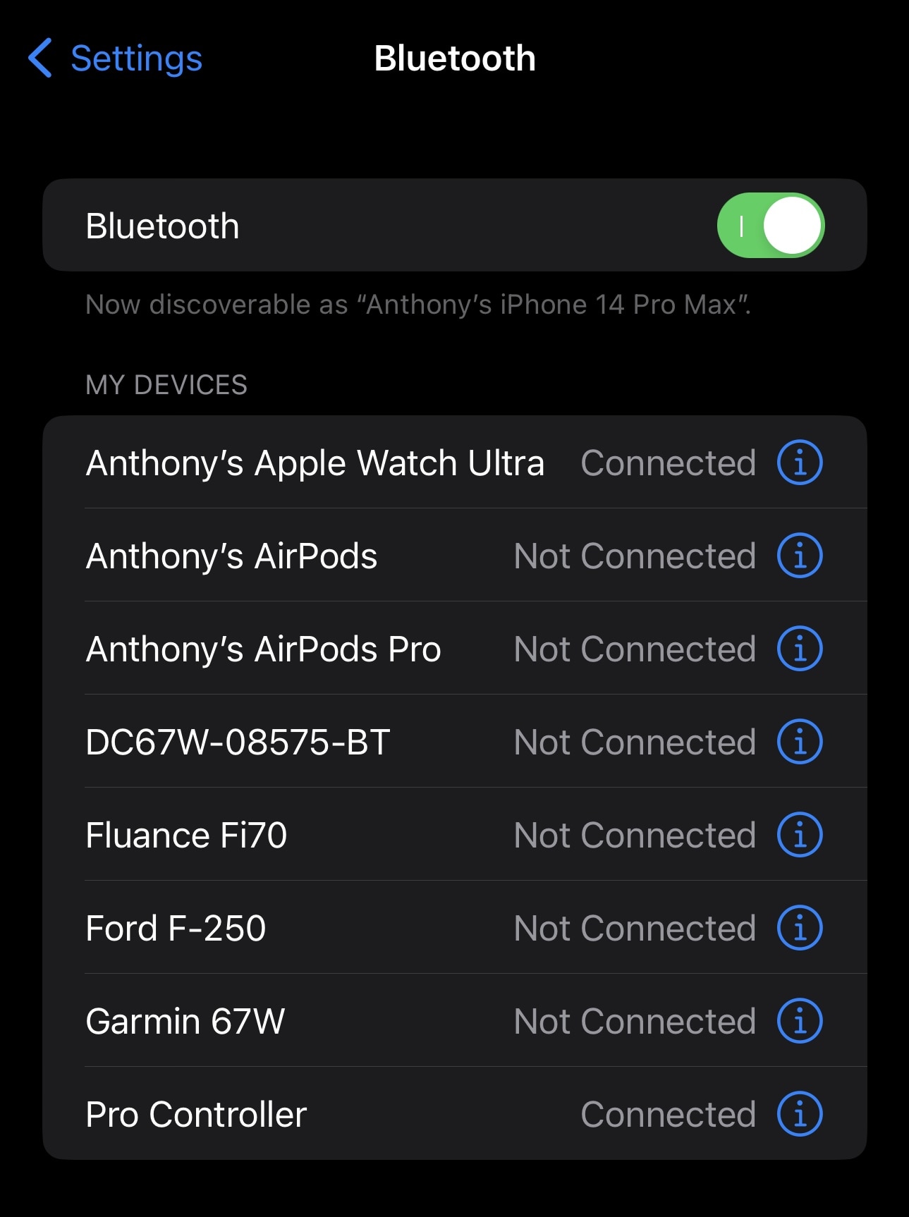 Nintendo Switch Pro Controller connected to iPhone.