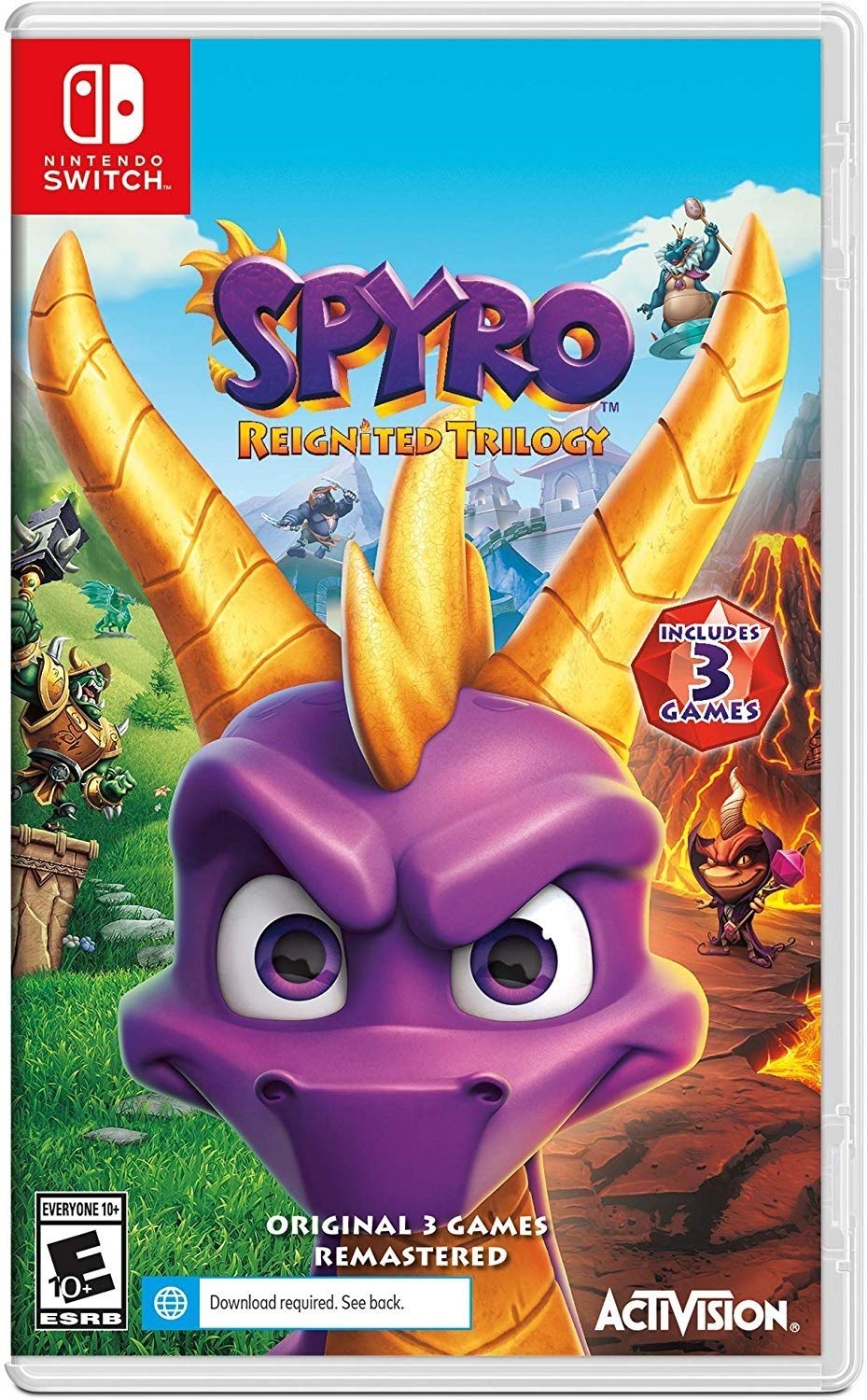 Spyro Reignited Triology game cover artwork.