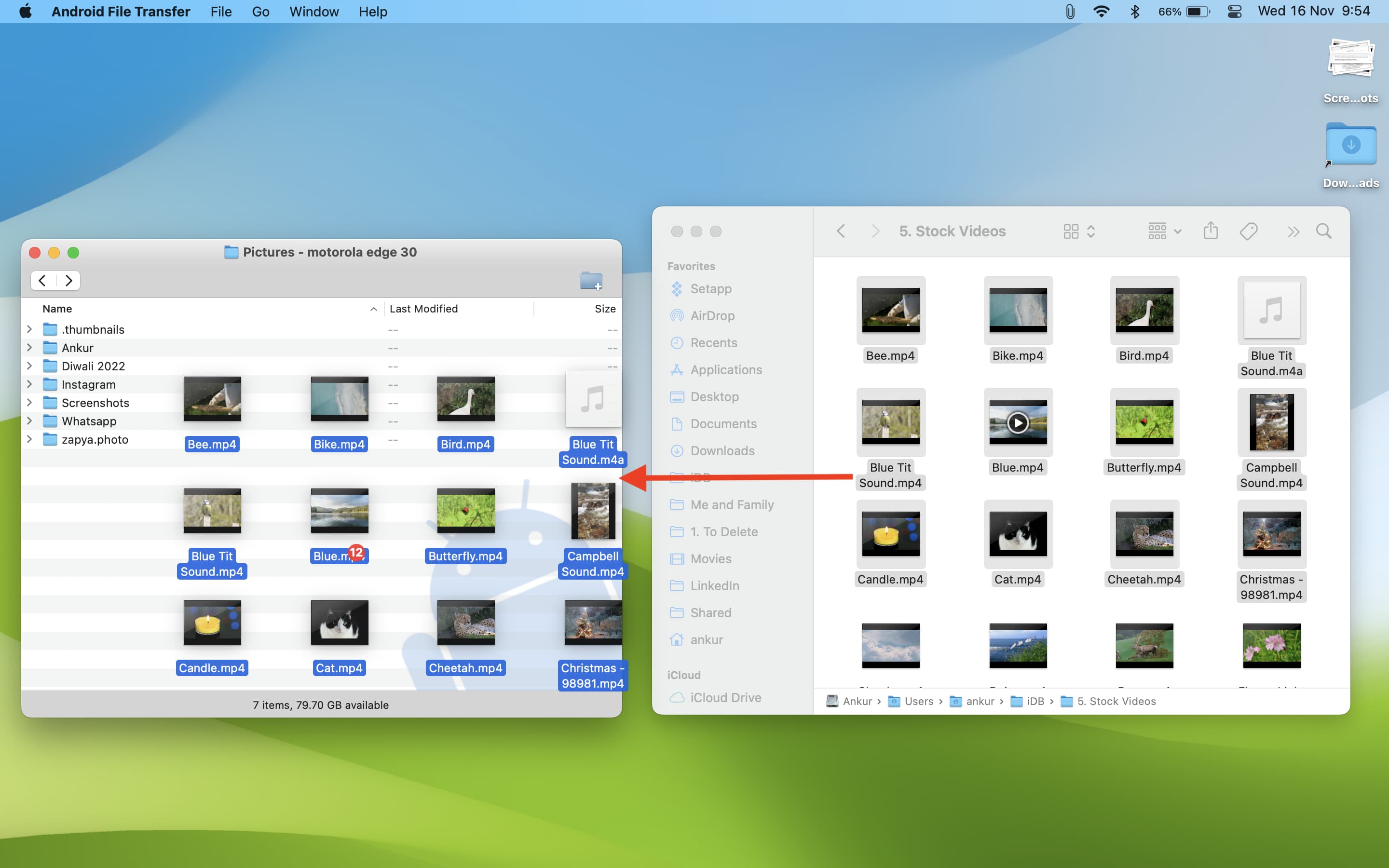 Transfer files from Mac to Android using Android File Transfer