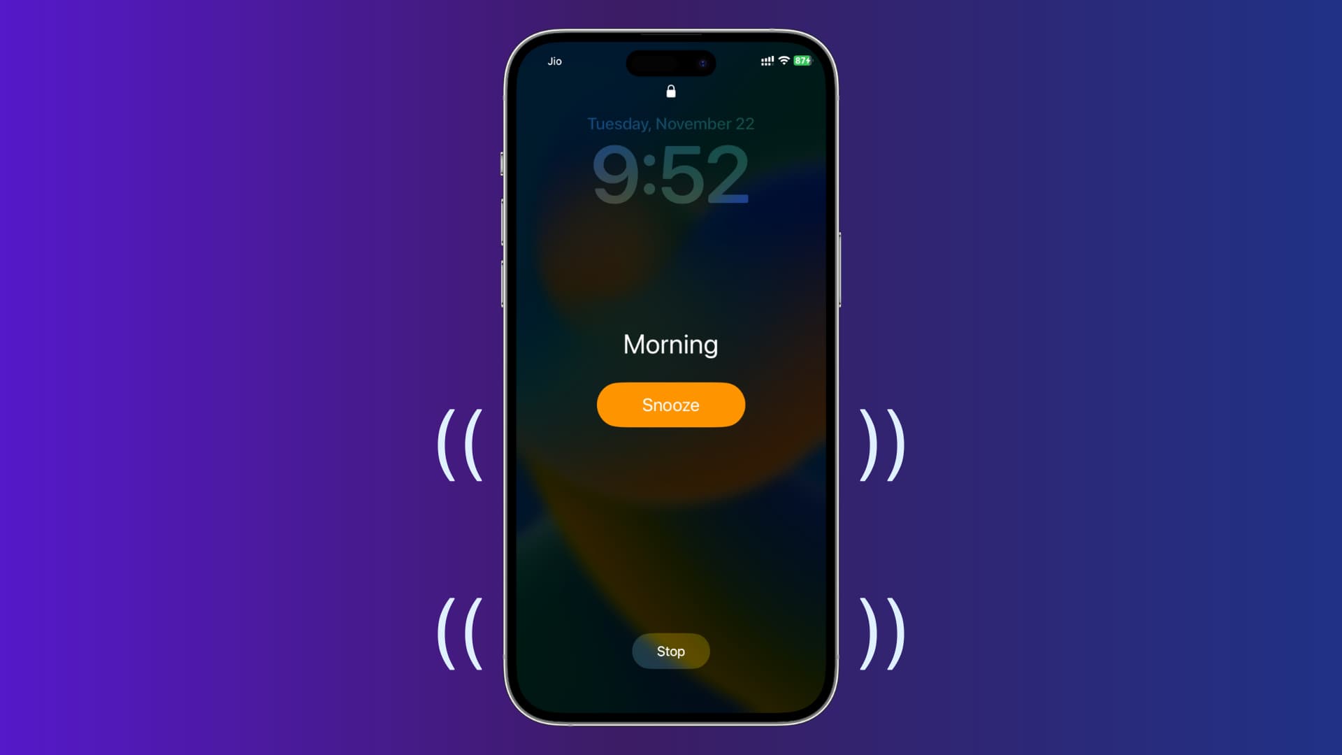 Vibrating alarm on iPhone that makes no sound