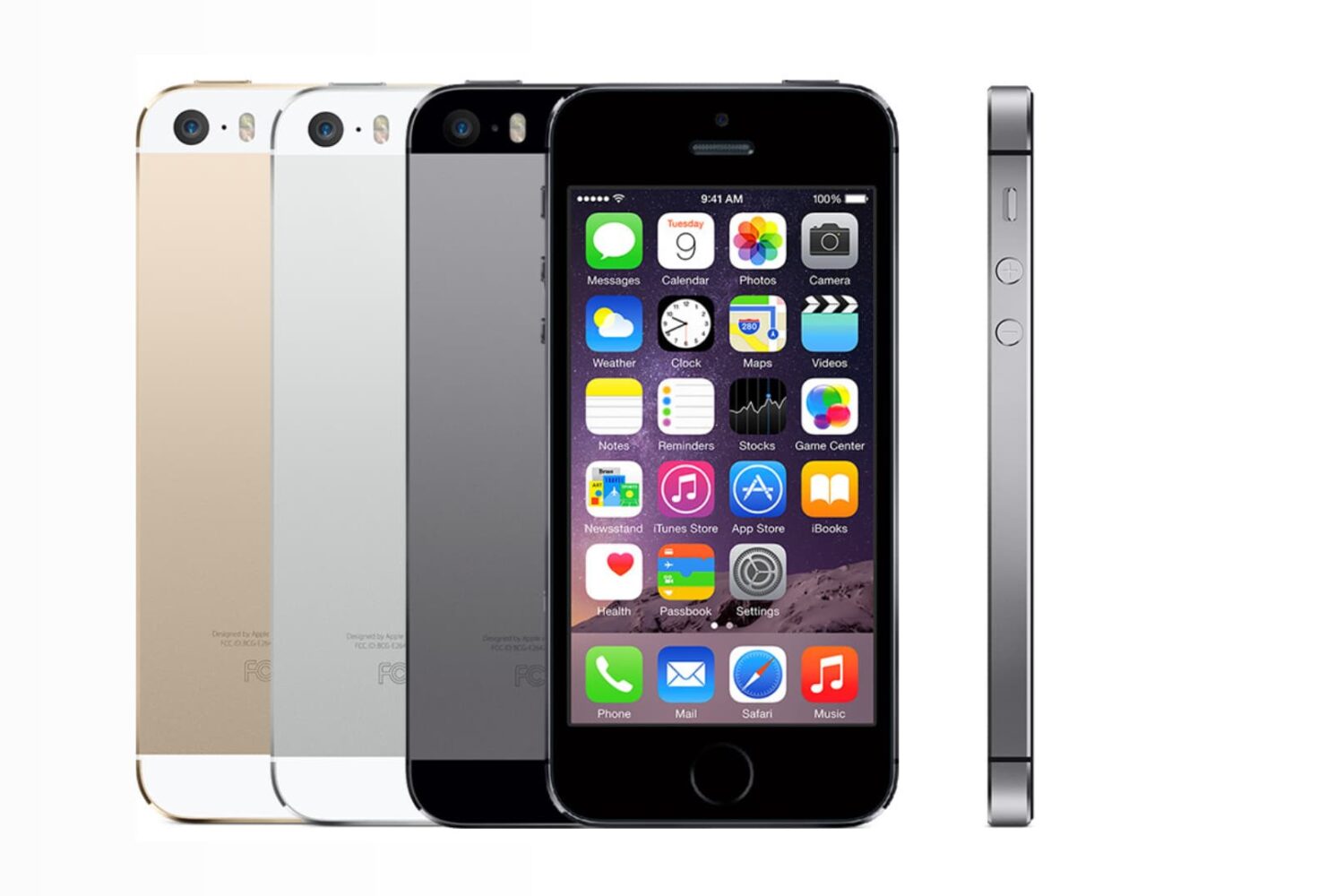 iPhone 5S colors running iOS 7