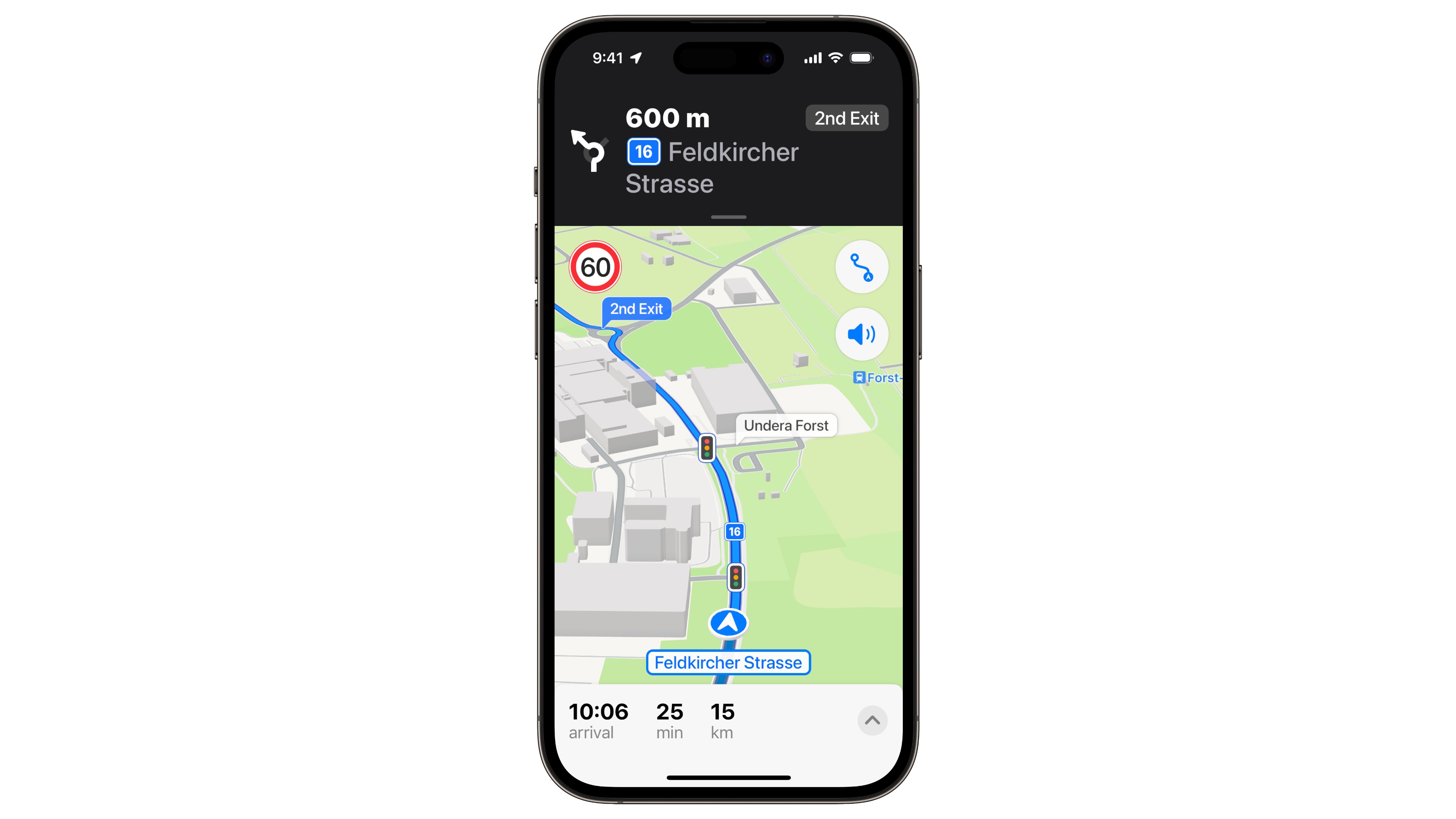 iPhone showcasing redesigned Apple Maps for Liechtenstein