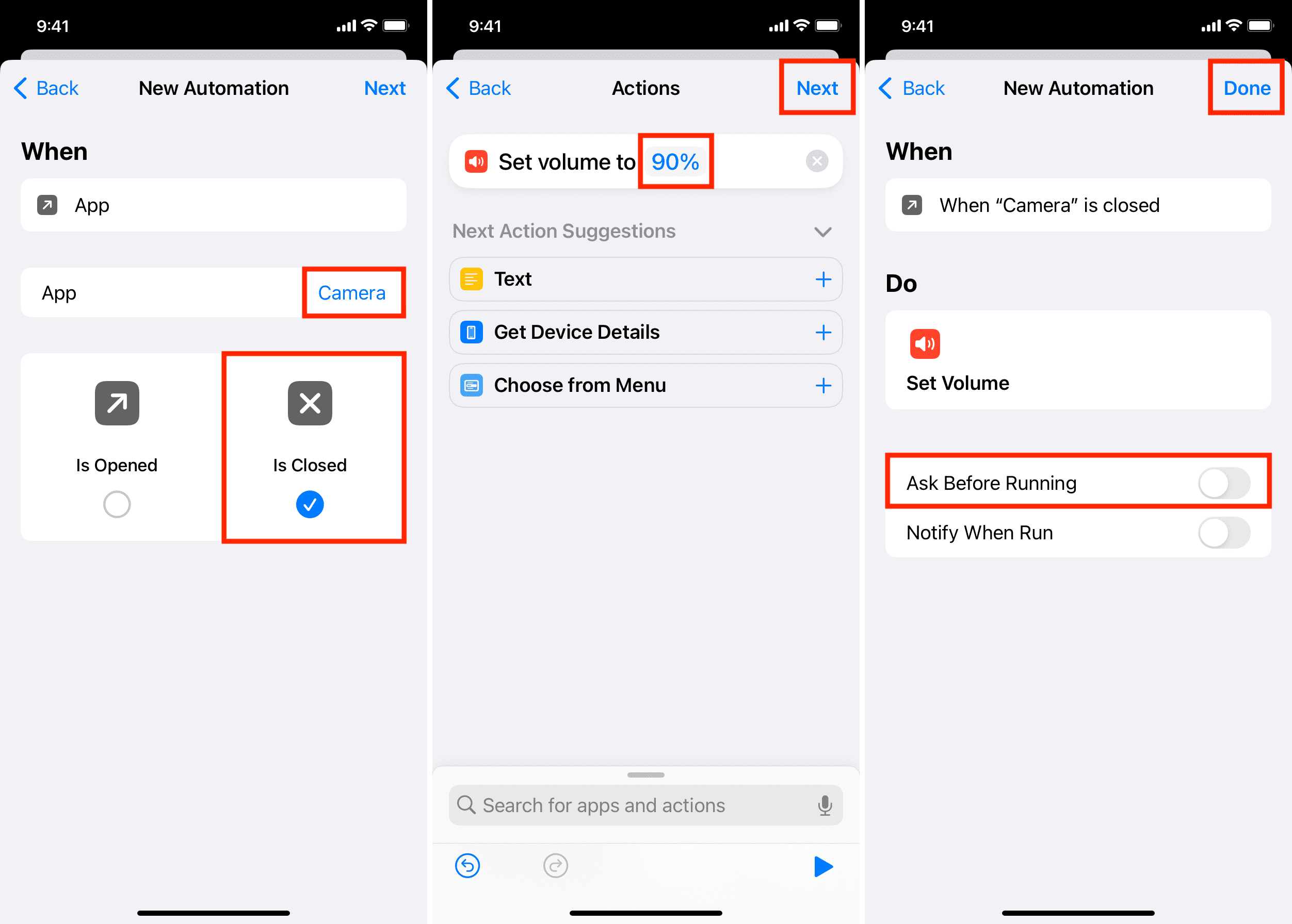 Automatically unmute iPhone sounds when camera is closed