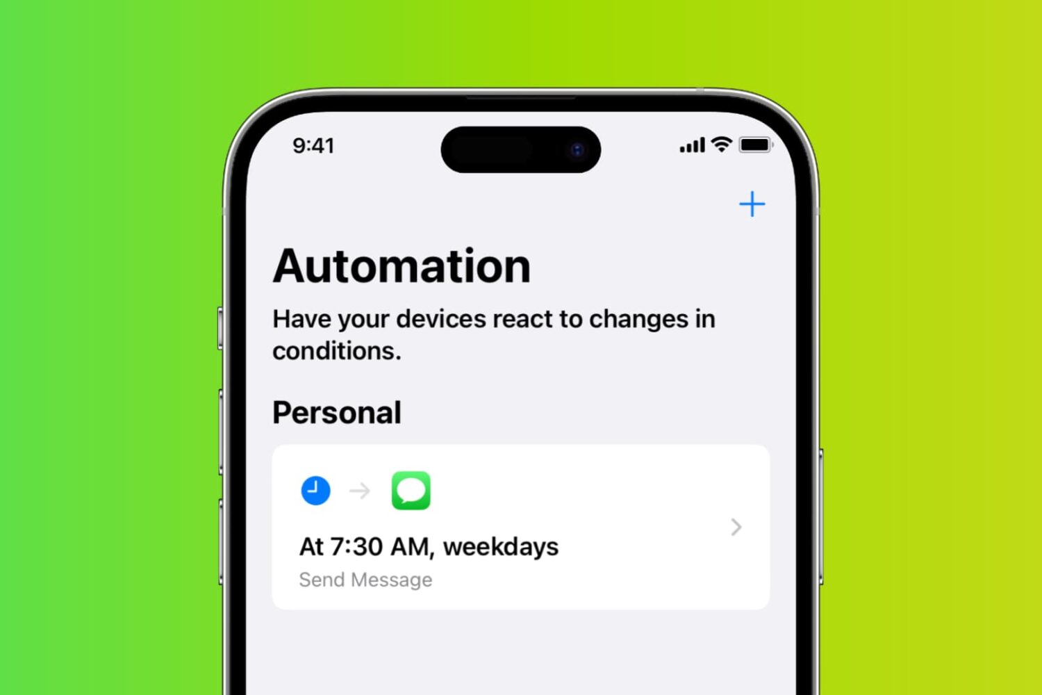 Automation to automatically send message every day from your iPhone