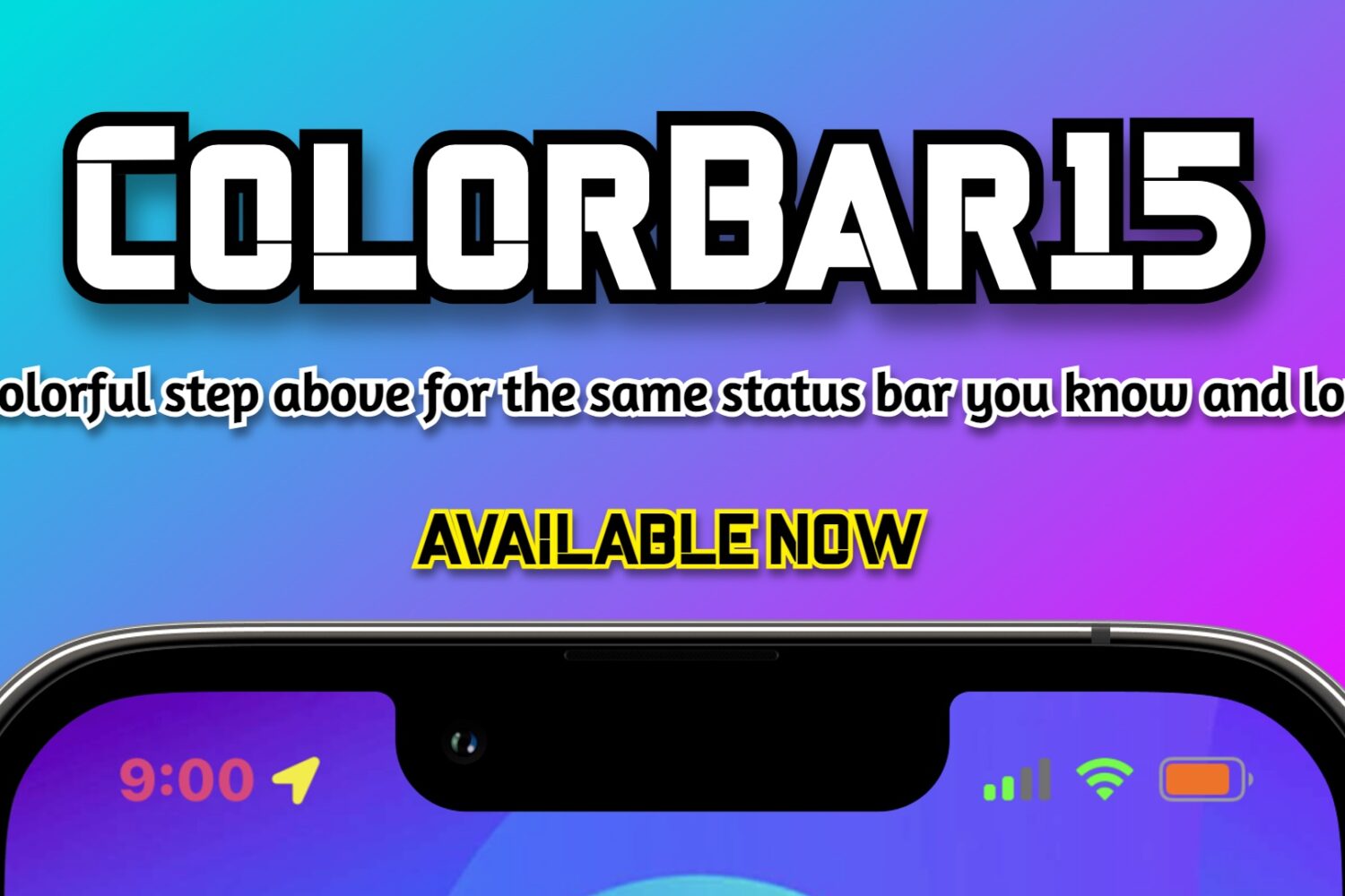 Colorize your jailbroken iOS 15 device’s Status Bar with ColorBar15.