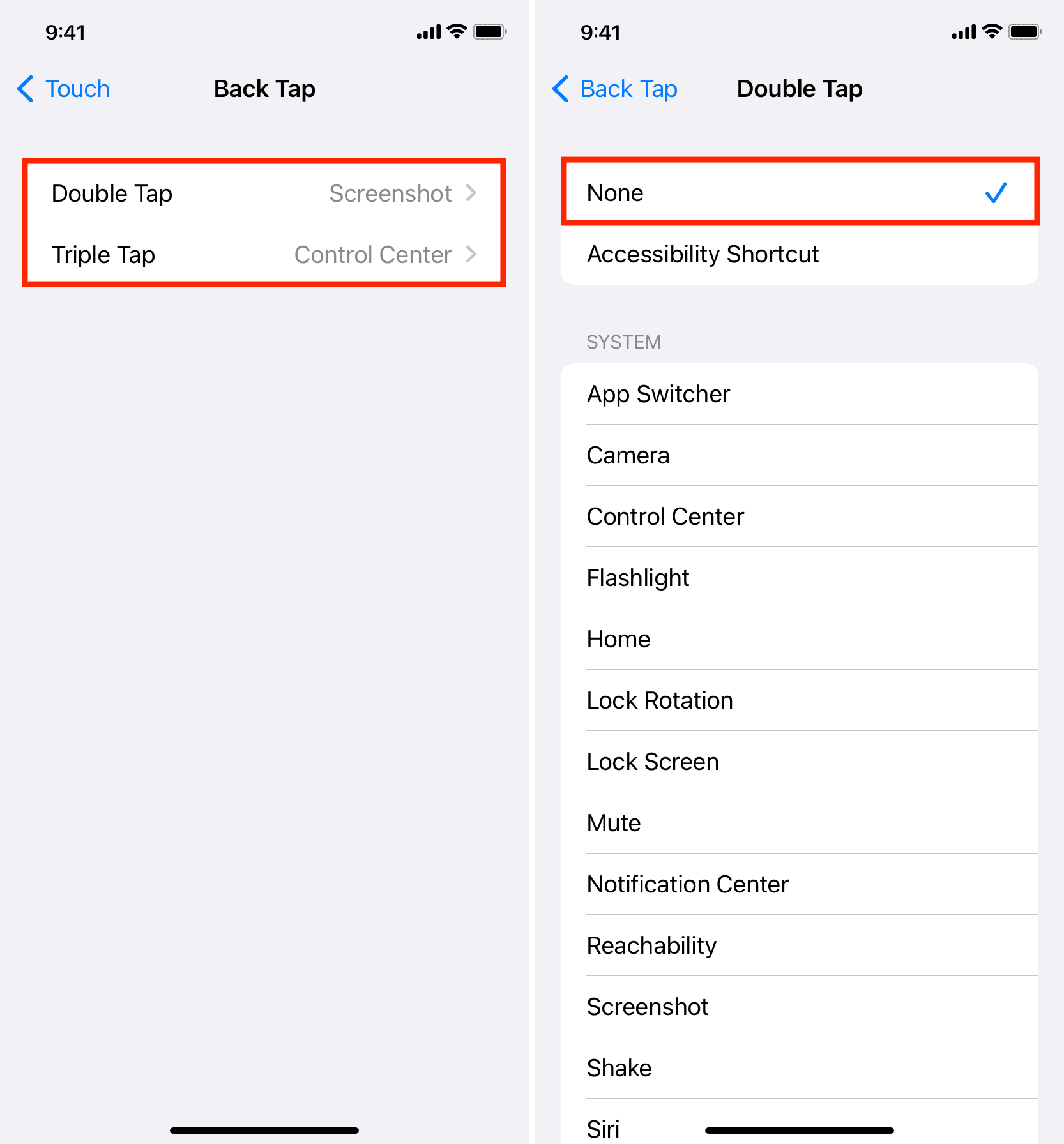 Disable Back Tap on iPhone