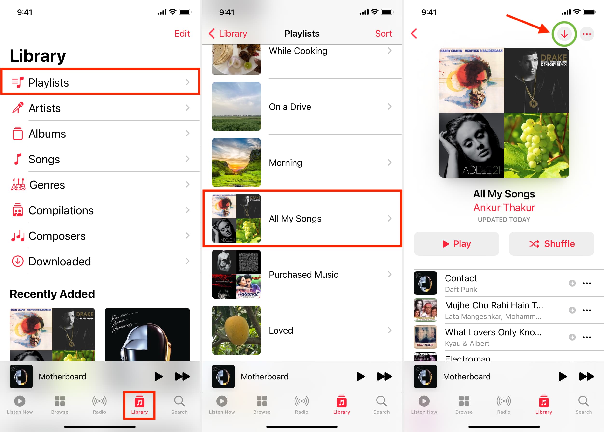 Download all Apple Music songs at once on iPhone