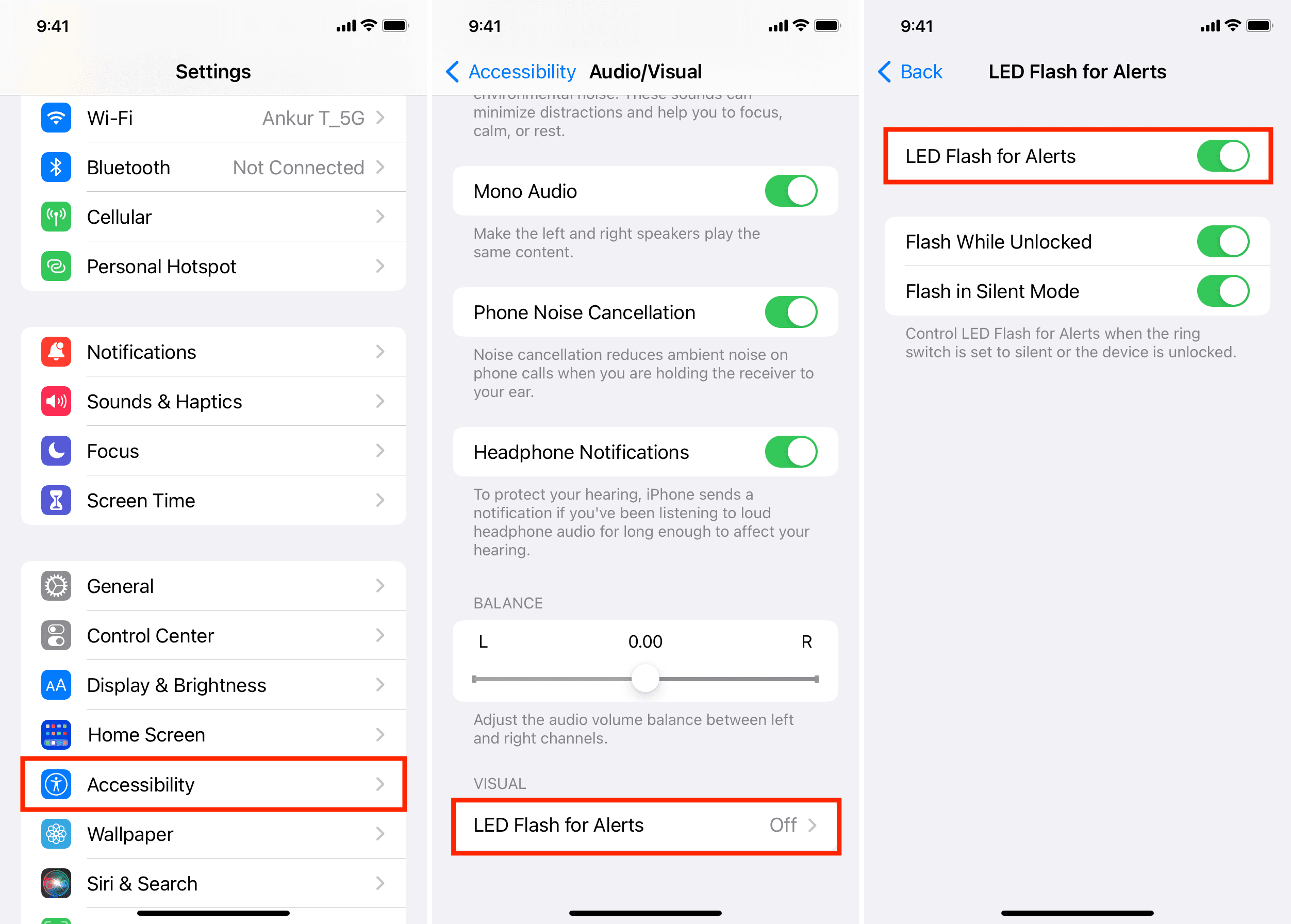 Enable LED Flash for Alerts on iPhone