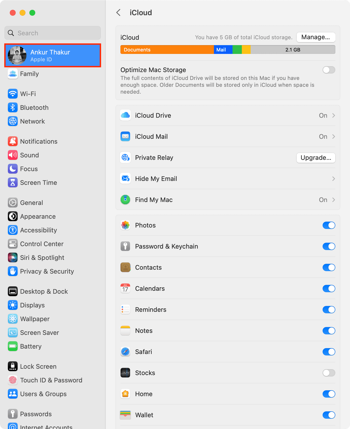 Enable iCloud on Mac
