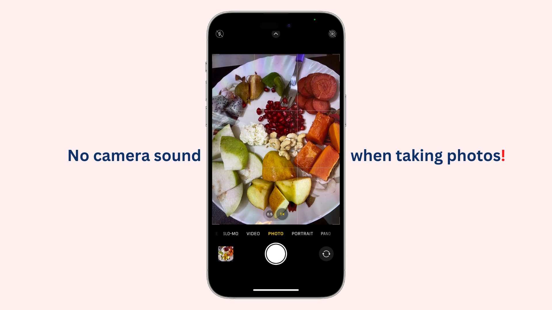 Mute iPhone camera sound when taking photos