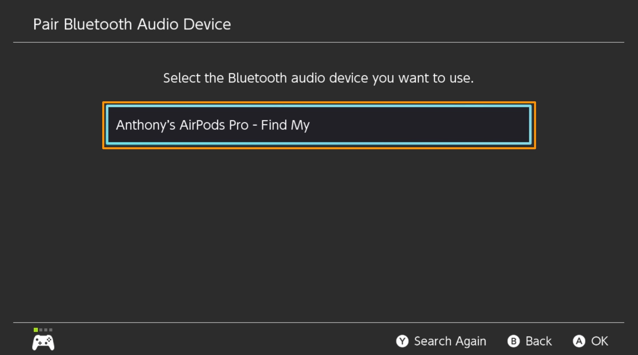 Nintendo Switch finds AirPods Pro.