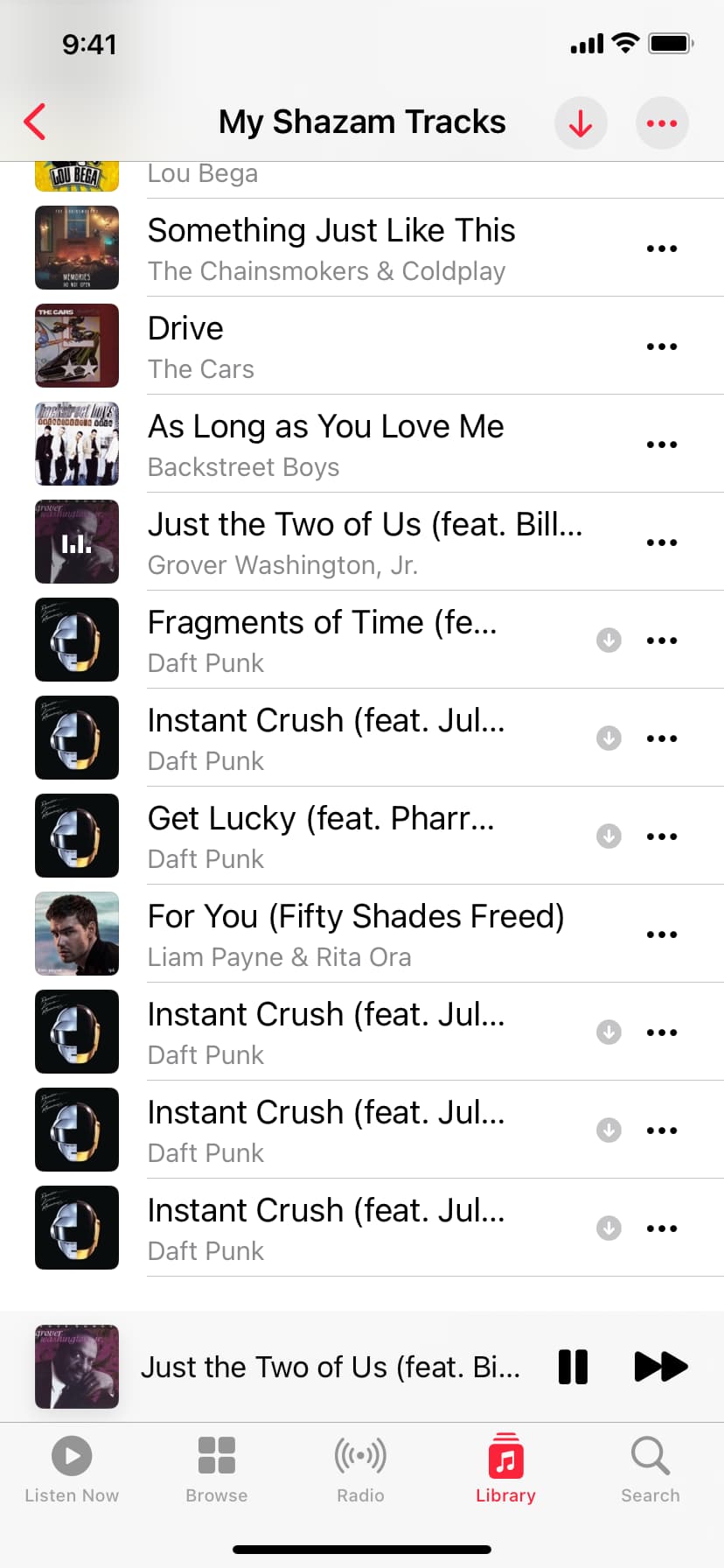 Same song added multiple times to My Shazam Tracks playlist
