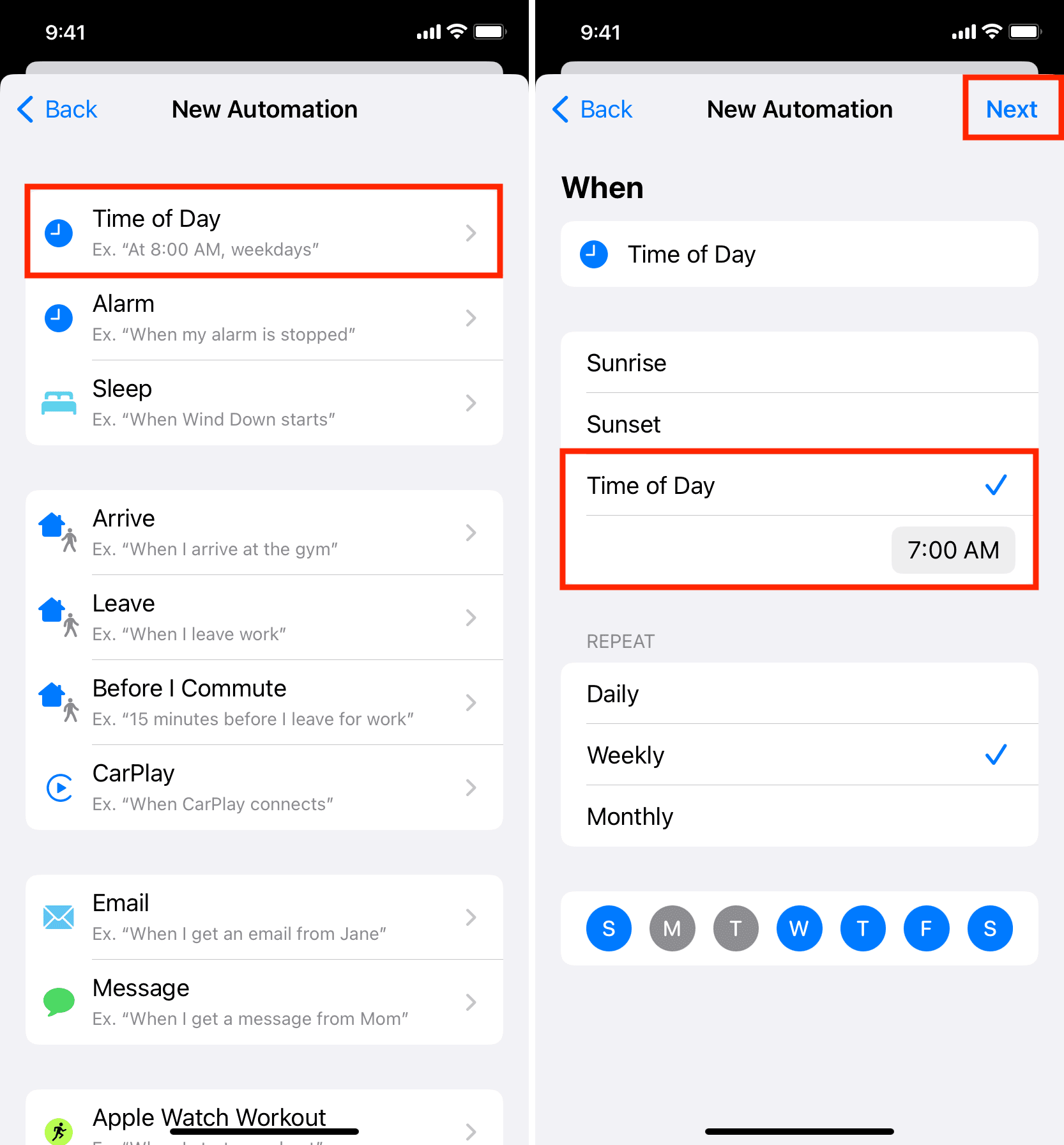 Set Time of Day for HomePod Music automation