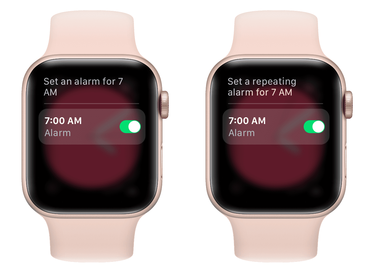 Set an alarm using Siri on Apple Watch