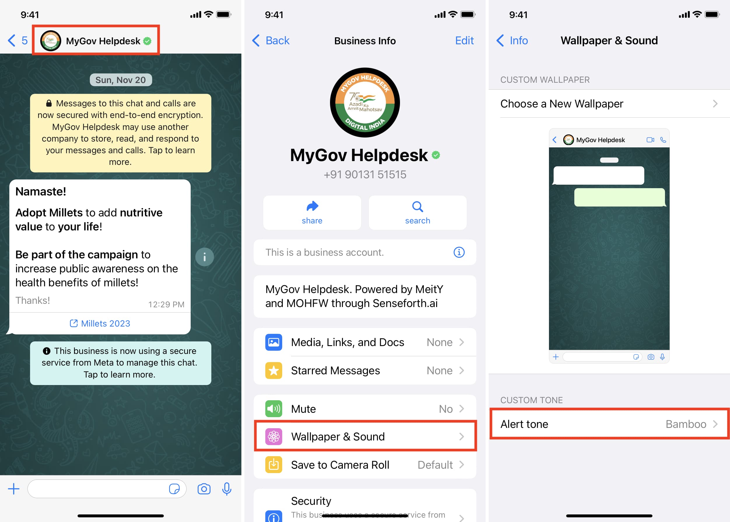 Set custom message tone for people or group on WhatsApp for iPhone