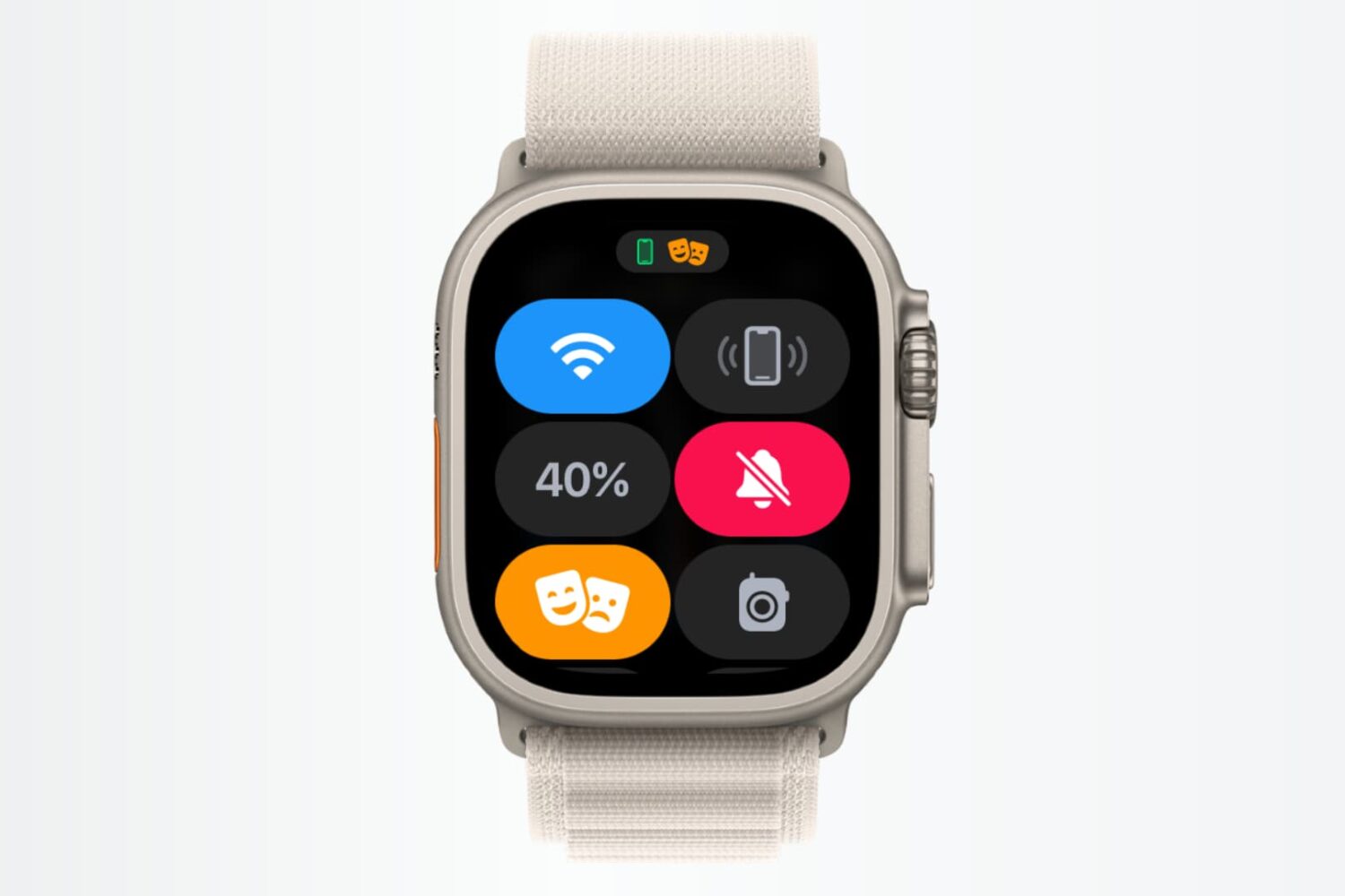 Silent mode and Theater mode enabled on Apple Watch Ultra