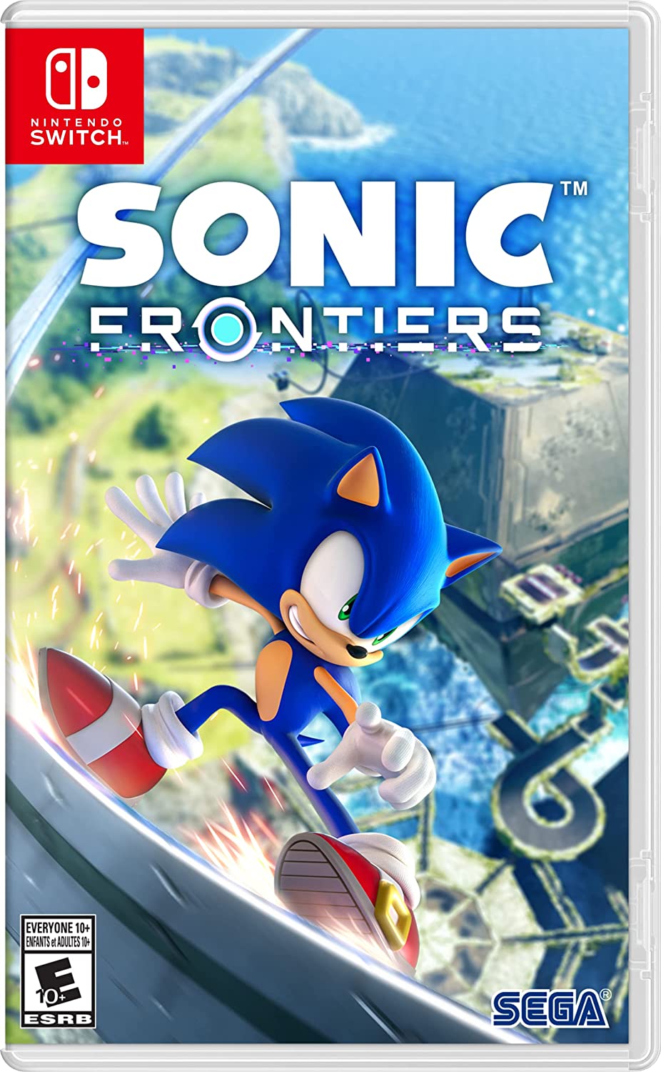 Sonic Frontiers Nintendo Switch game artwork.