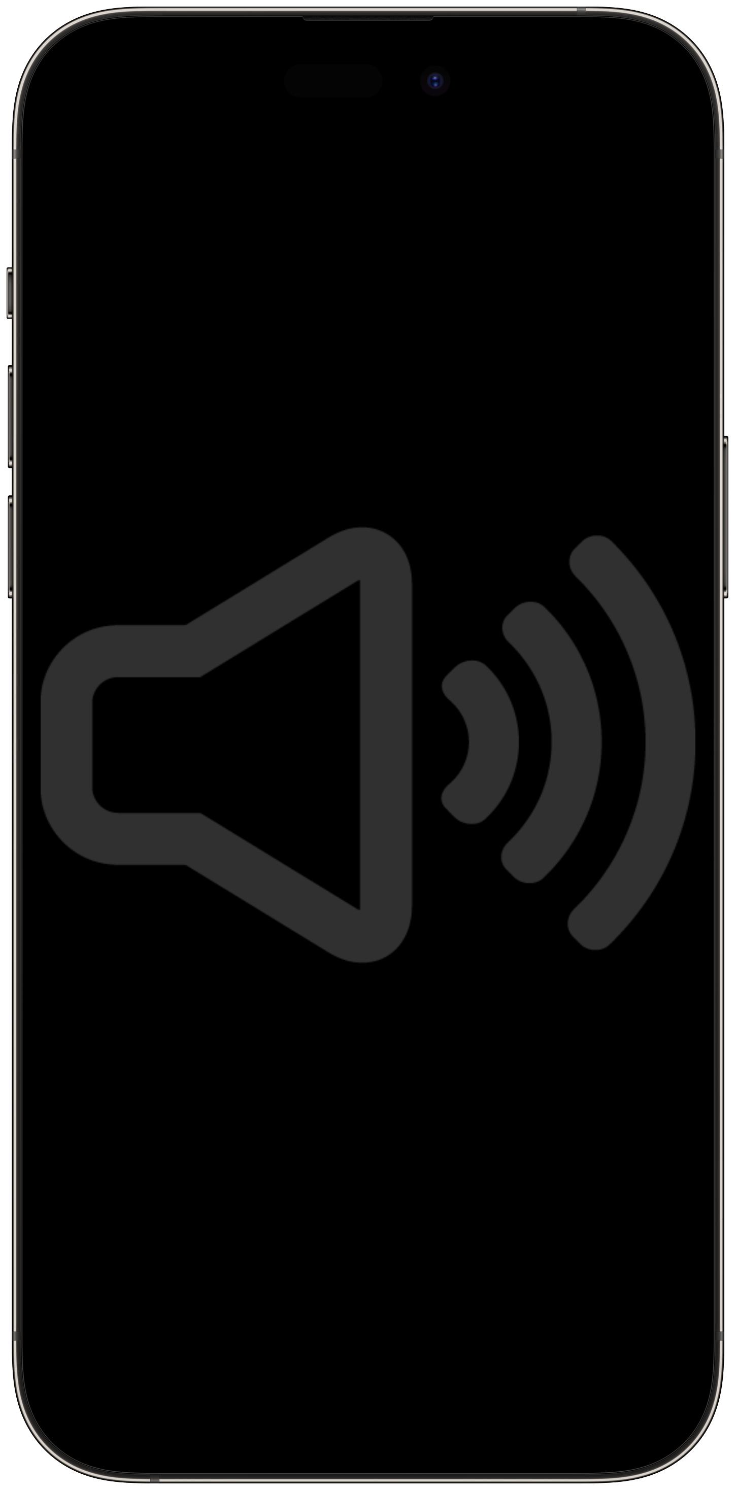 A sound logo on an iPhone.