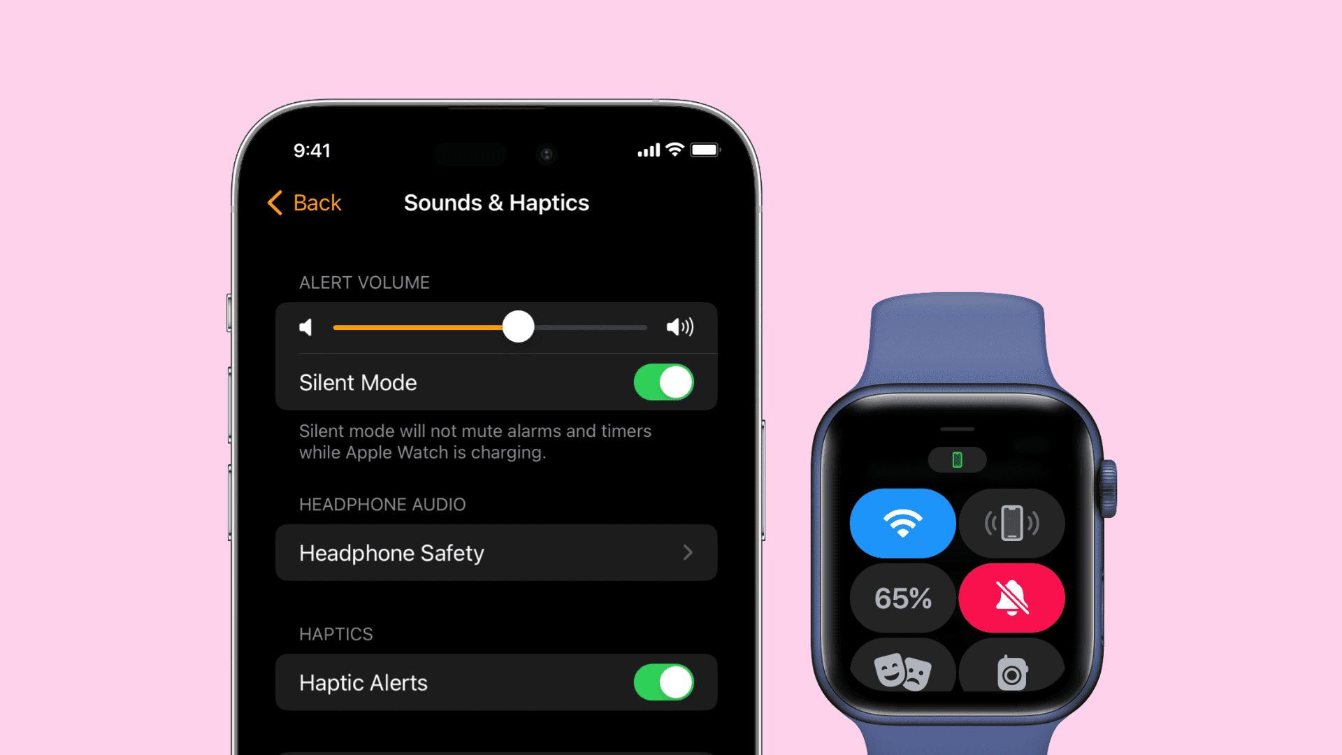 Sounds settings on Apple Watch