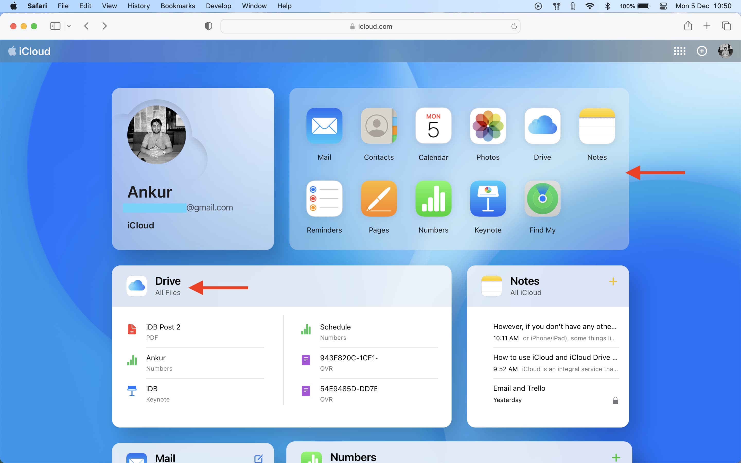 Accessing iCloud and iCloud Drive on web