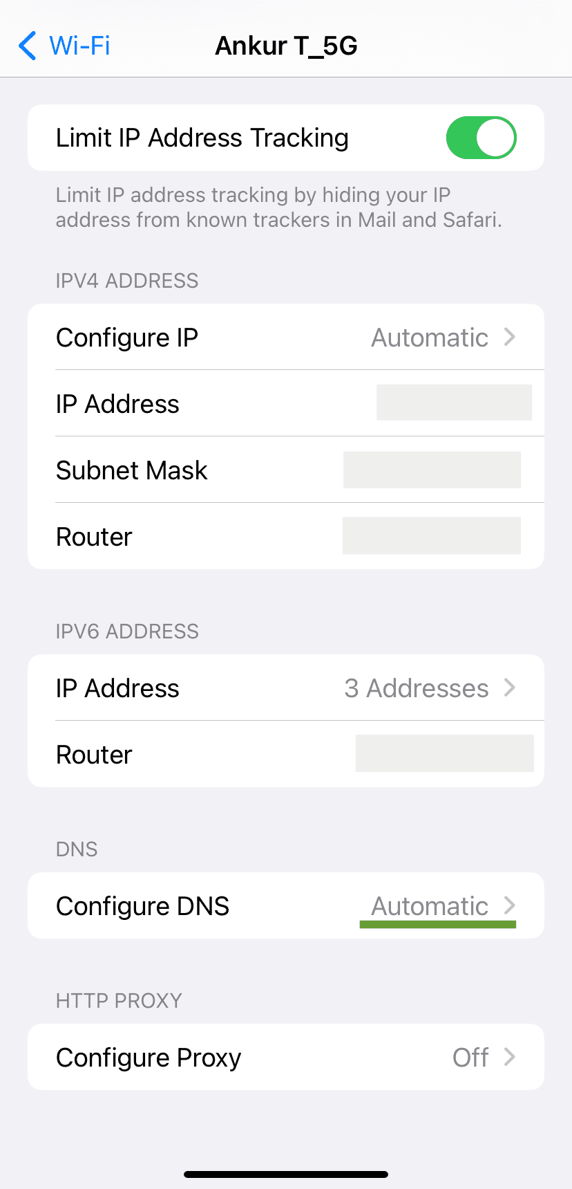Automatic DNS on iPhone