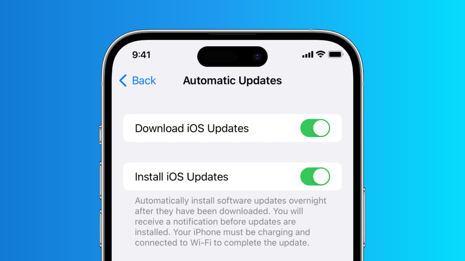 Automatic iOS Updates on iPhone