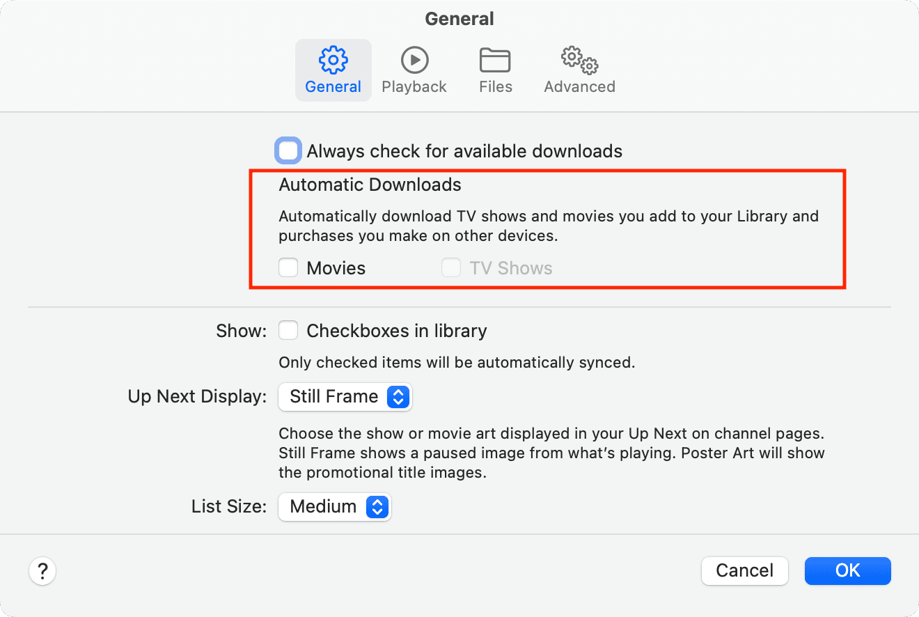 Automatic movies and tv shows downloads on Mac