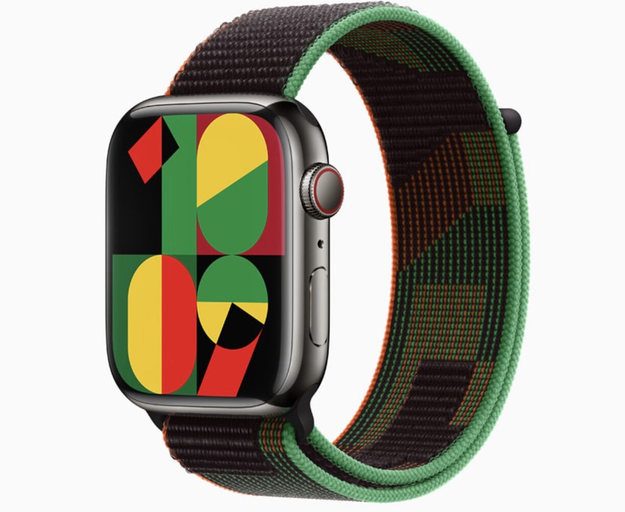 Apple launches Black Unity Apple Watch strap for 2023.
