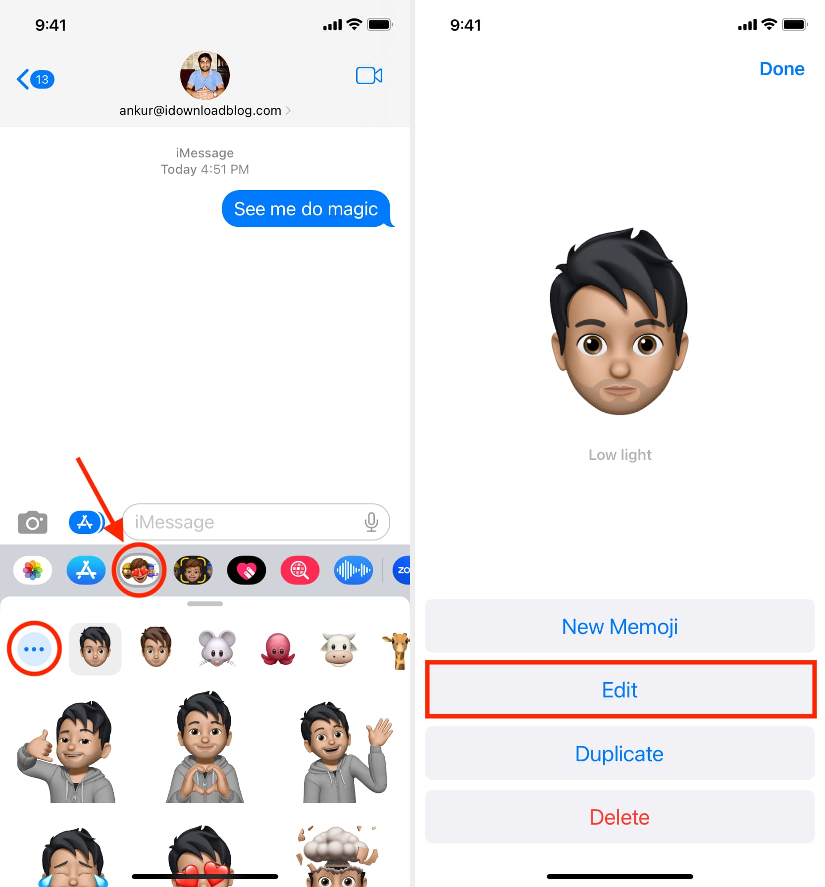 Edit your Memojis on iPhone in Messages app