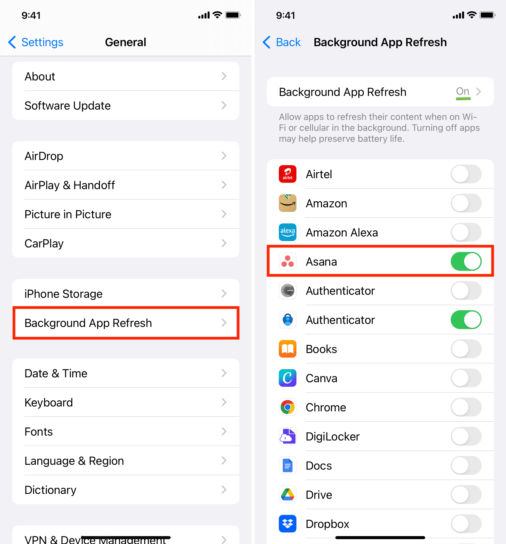 Enable Background App Refresh for selected apps and turn it off for all other apps