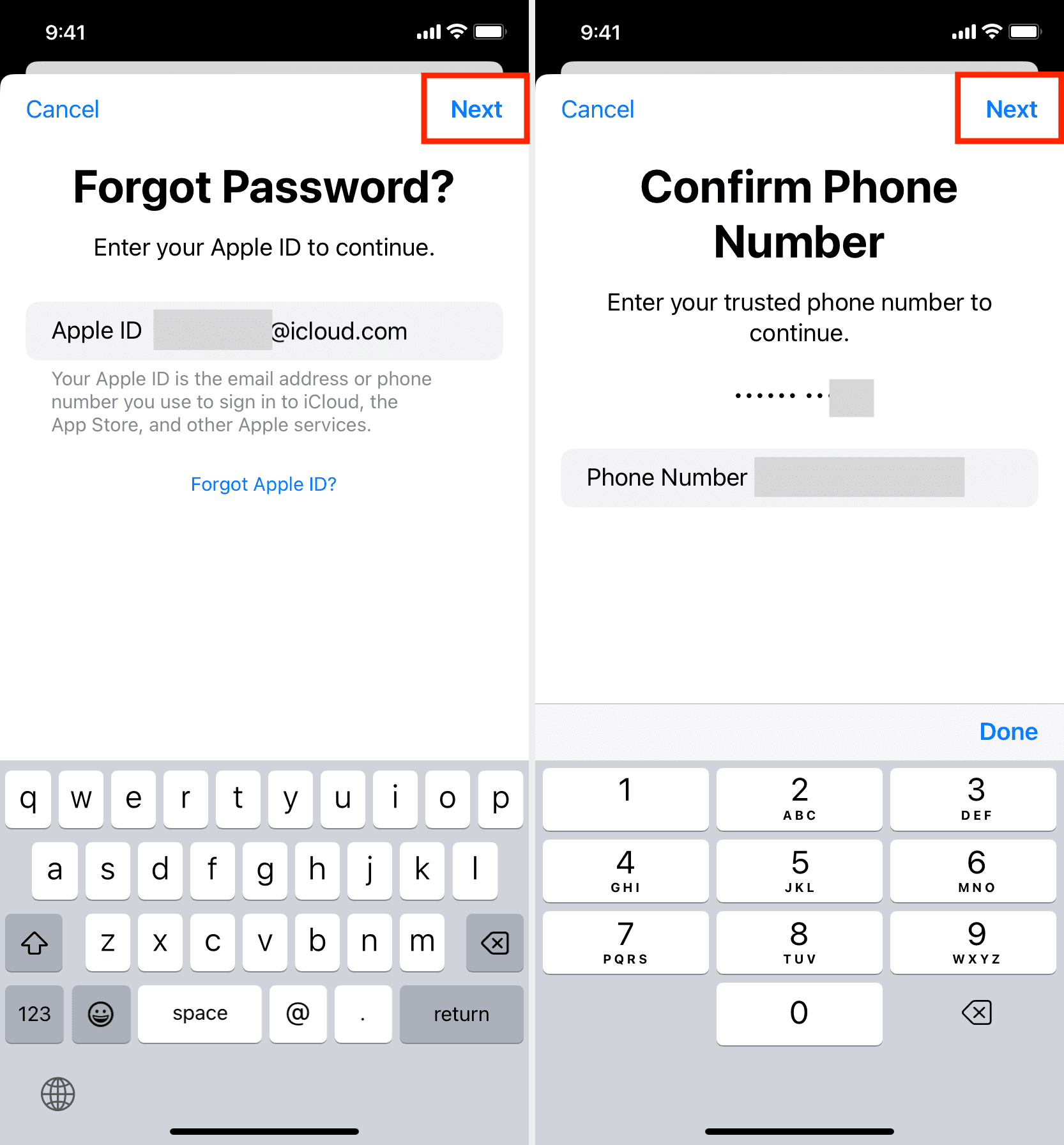 Enter your Apple ID and trusted phone number in Apple Support app