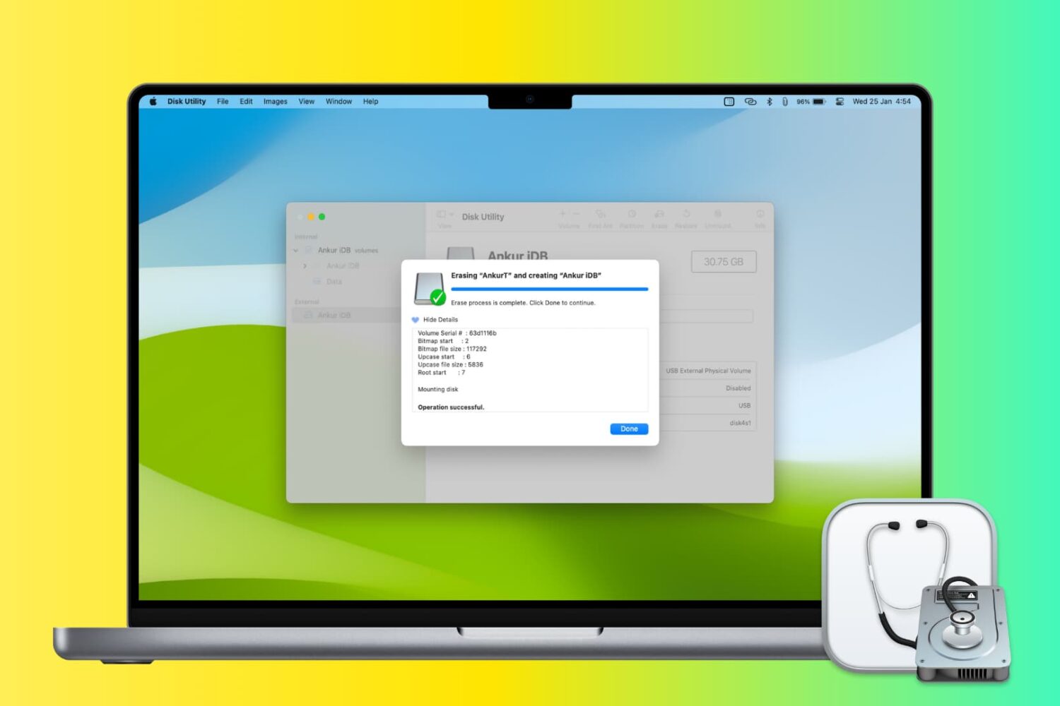 Format drive on Mac using Disk Utility