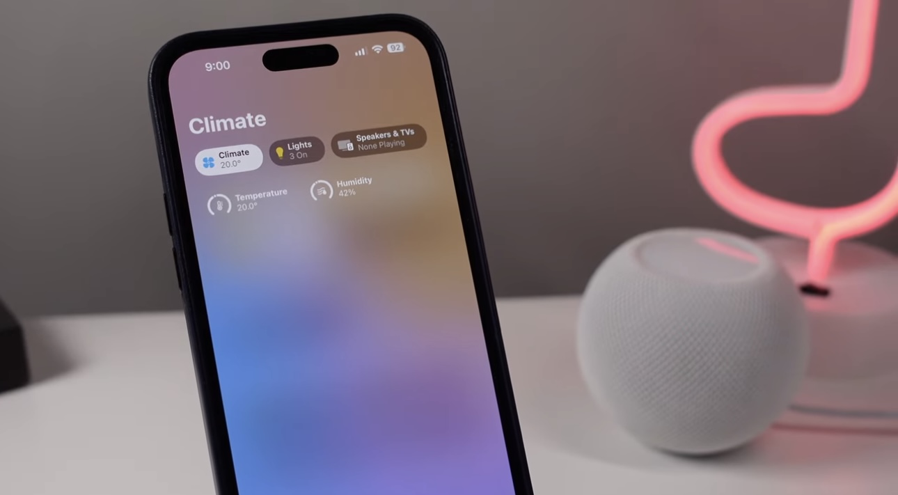 Home app shows HomePod climate information in iOS 16.3.