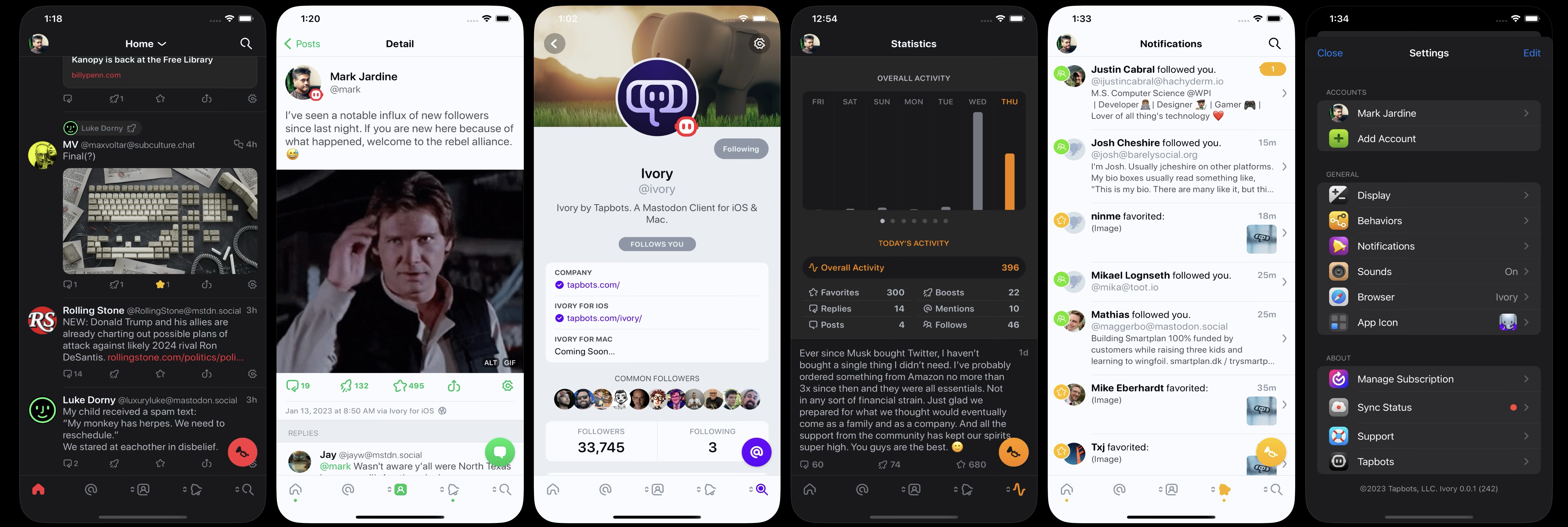 New Ivory client for Mastodon by TapBots.